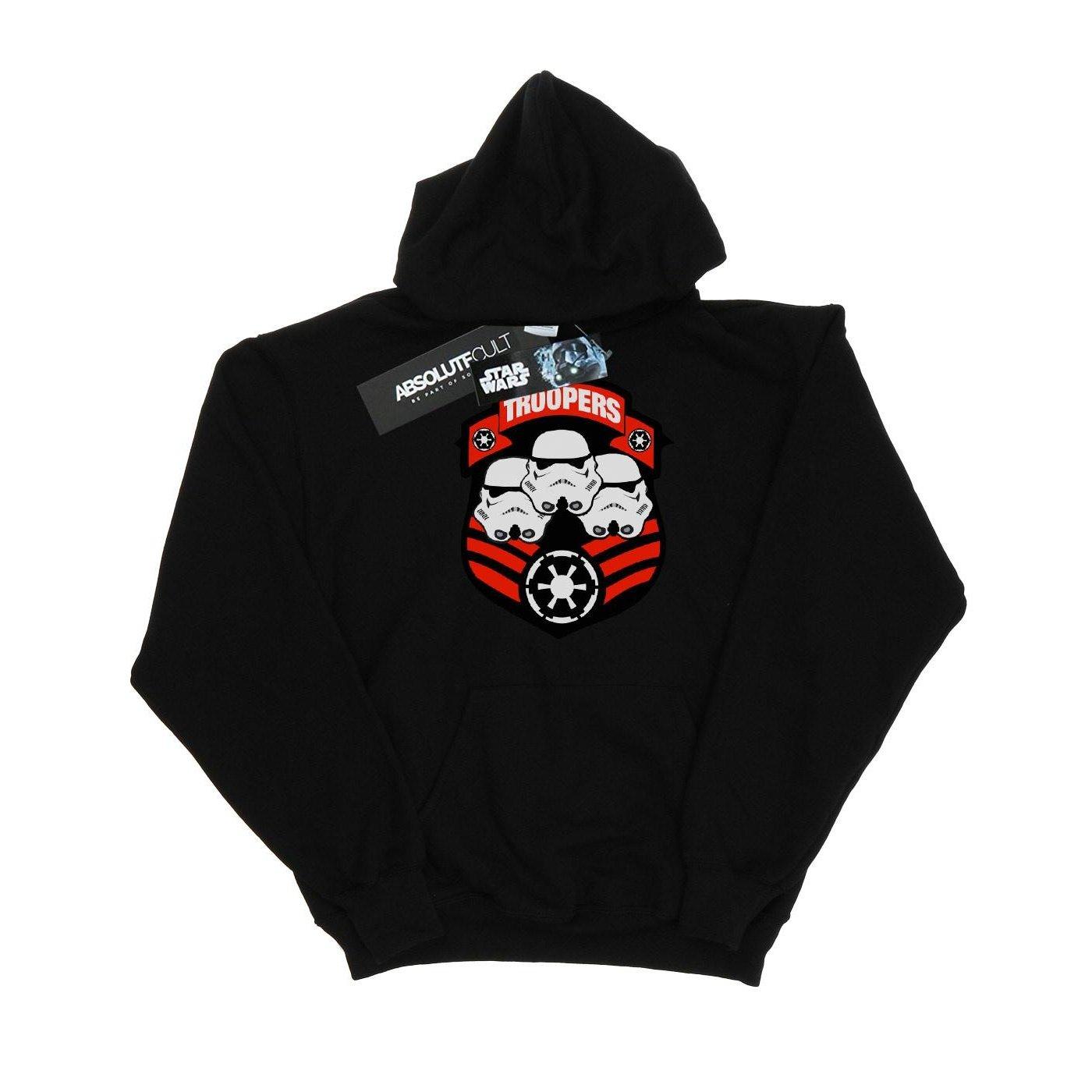 Stormtrooper Troopers Kapuzenpullover Jungen Schwarz 128 von STAR WARS