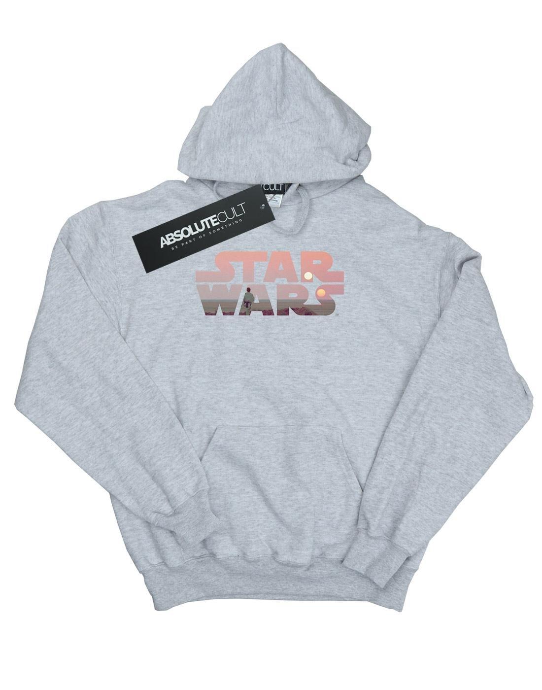 Tatooine Logo Kapuzenpullover Herren Grau L von STAR WARS
