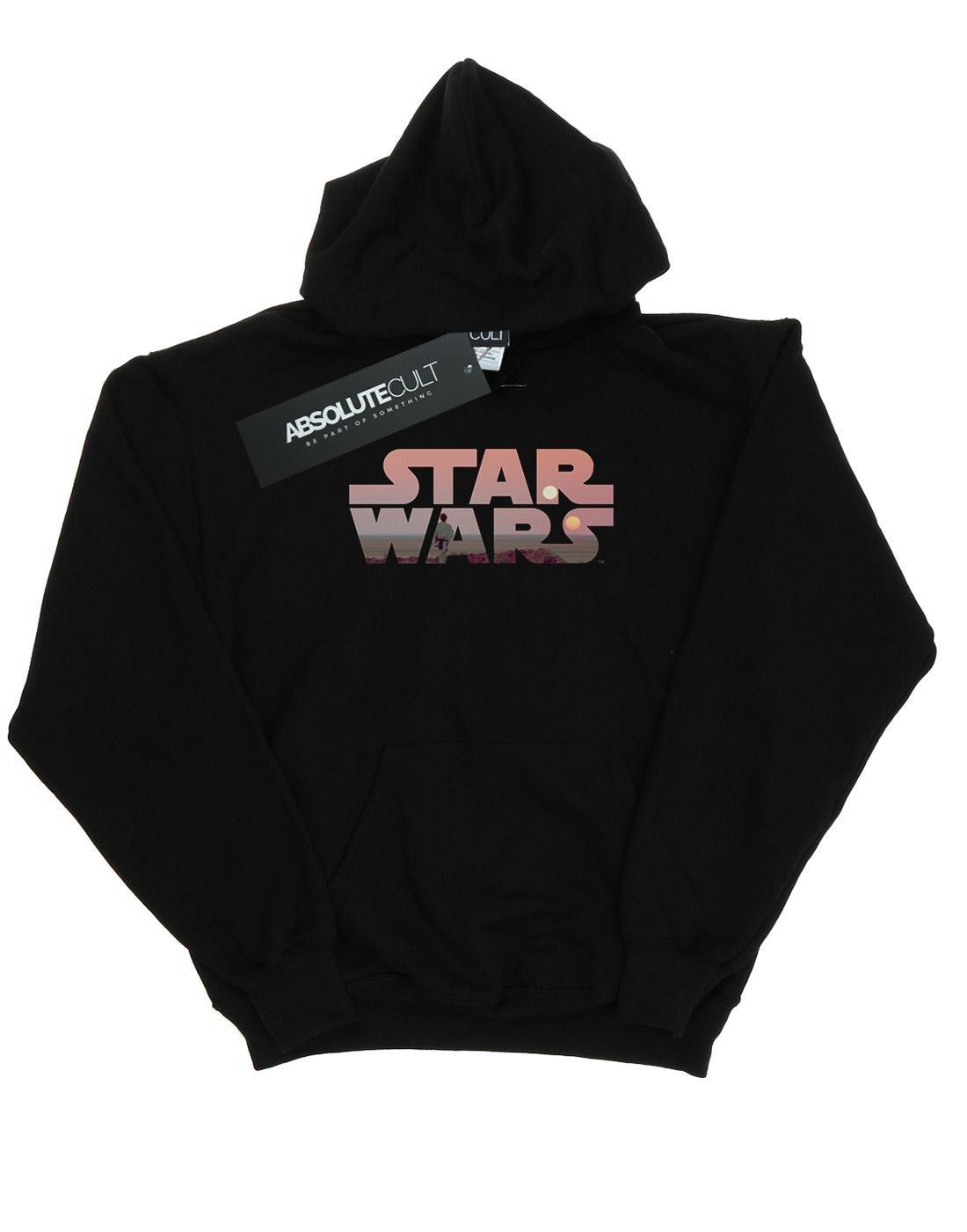 Tatooine Logo Kapuzenpullover Herren Schwarz M von STAR WARS