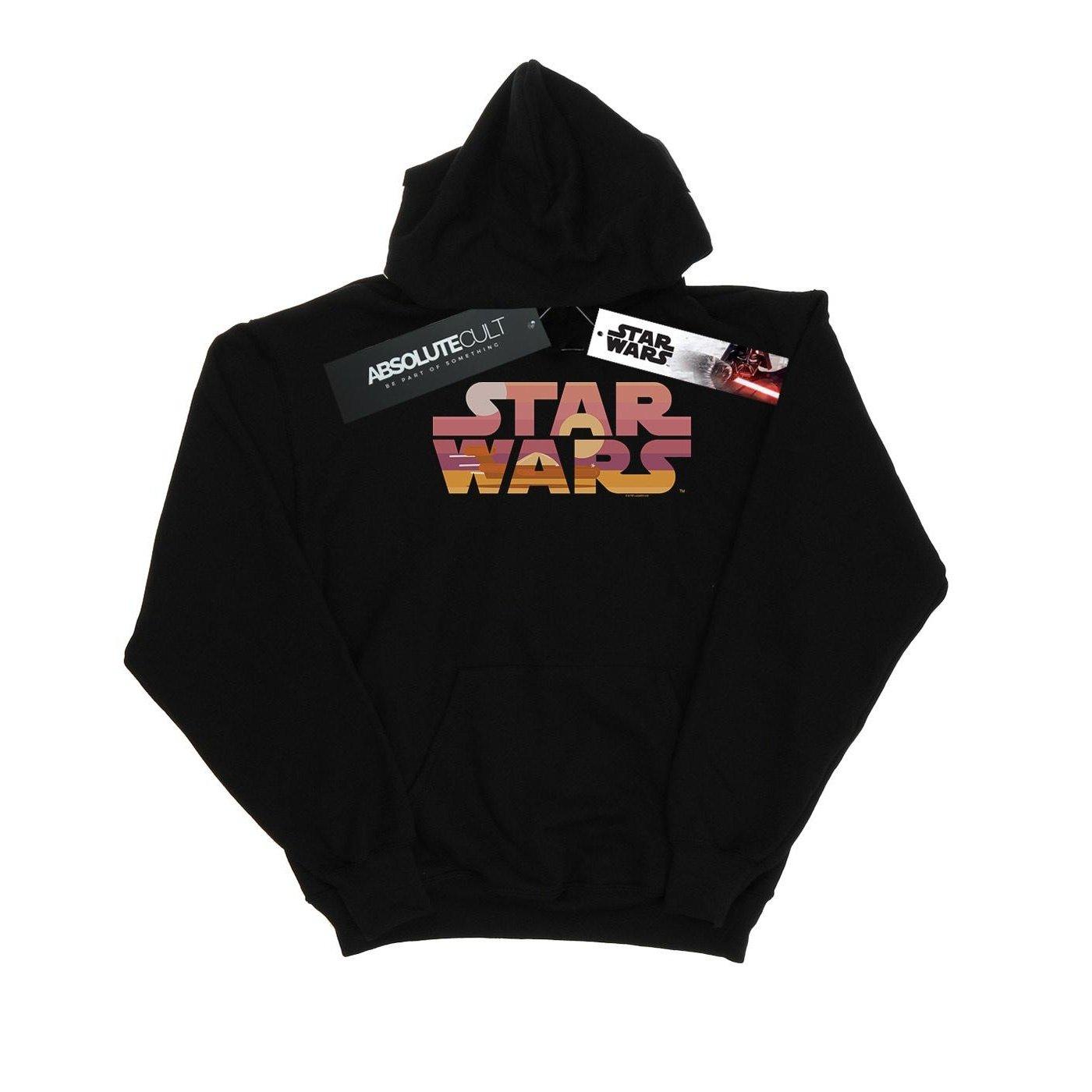 Tatooine Suns Logo Kapuzenpullover Damen Schwarz L von STAR WARS