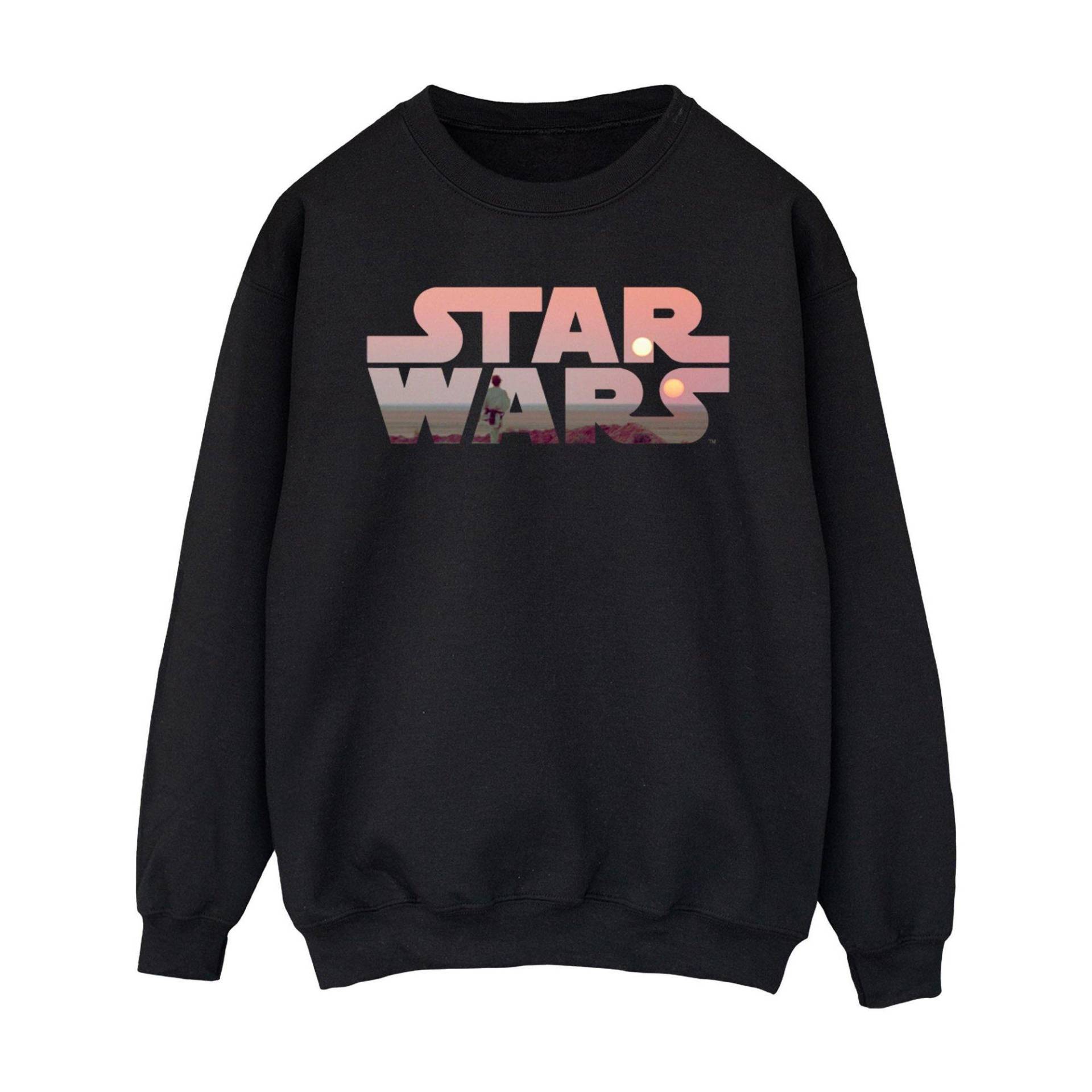 Tatooine Sweatshirt Logo Damen Schwarz M von STAR WARS