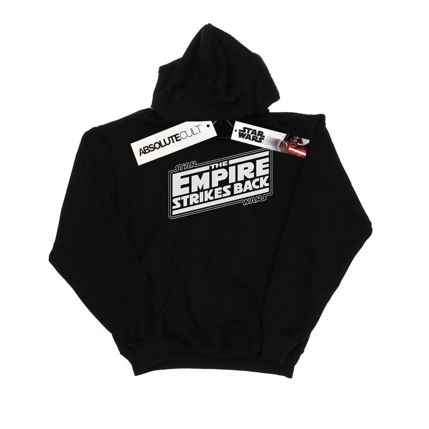 The Empire Strikes Back Logo Kapuzenpullover Jungen Schwarz 140/146 von STAR WARS