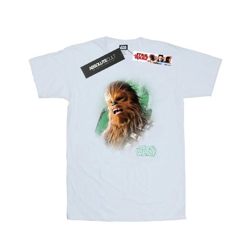 The Last Jedi Chewbacca Brushed Tshirt Herren Weiss L von STAR WARS