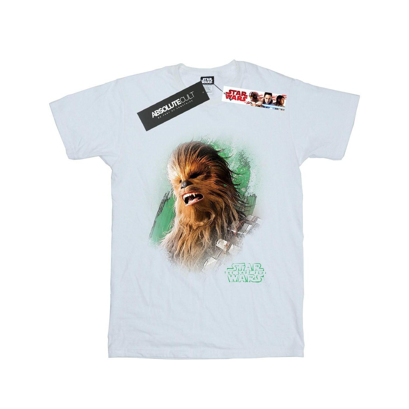 The Last Jedi Chewbacca Brushed Tshirt Mädchen Weiss 140/146 von STAR WARS
