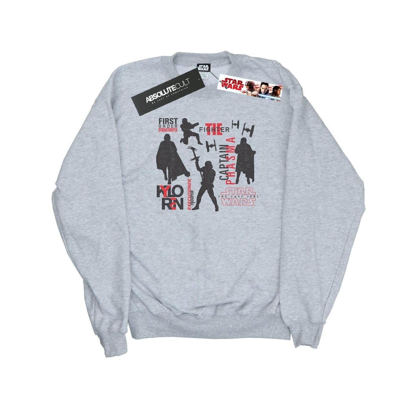 The Last Jedi First Order Silhouettes Sweatshirt Damen Grau XXL von STAR WARS