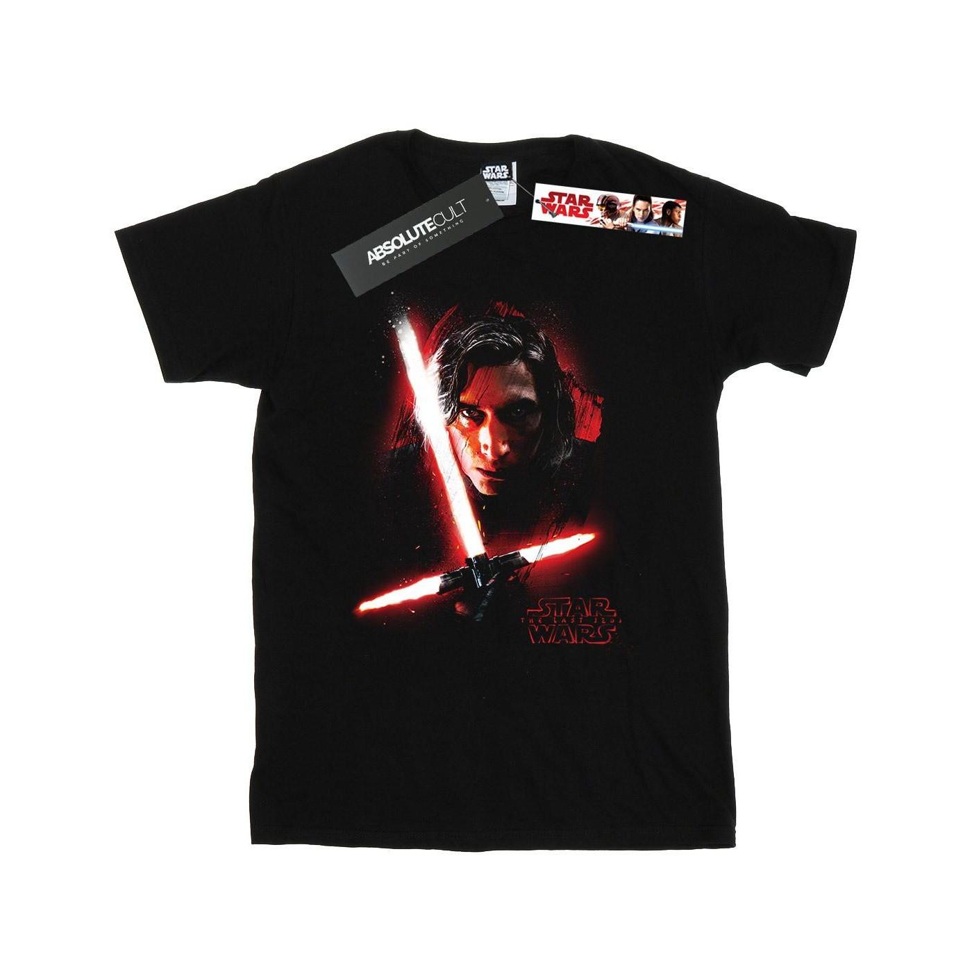 The Last Jedi Kylo Ren Brushed Tshirt Mädchen Schwarz 140/146 von STAR WARS