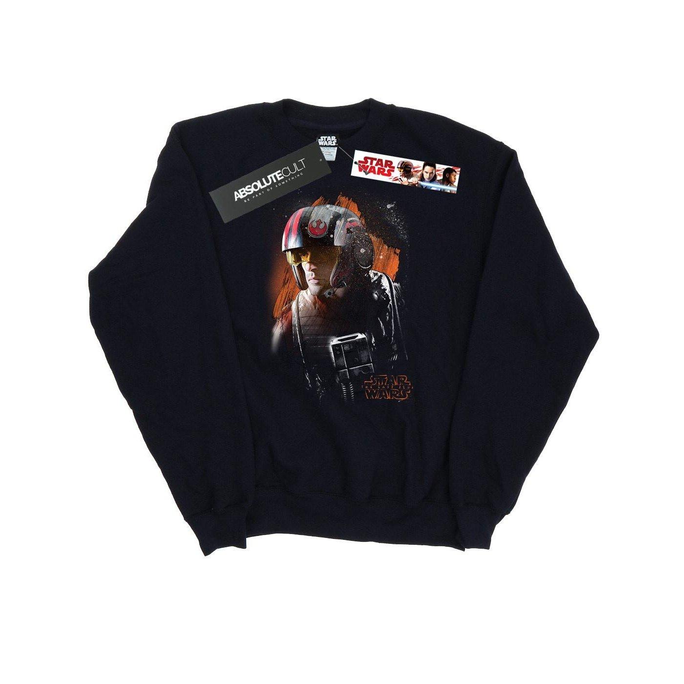 The Last Jedi Poe Dameron Brushed Sweatshirt Damen Schwarz L von STAR WARS