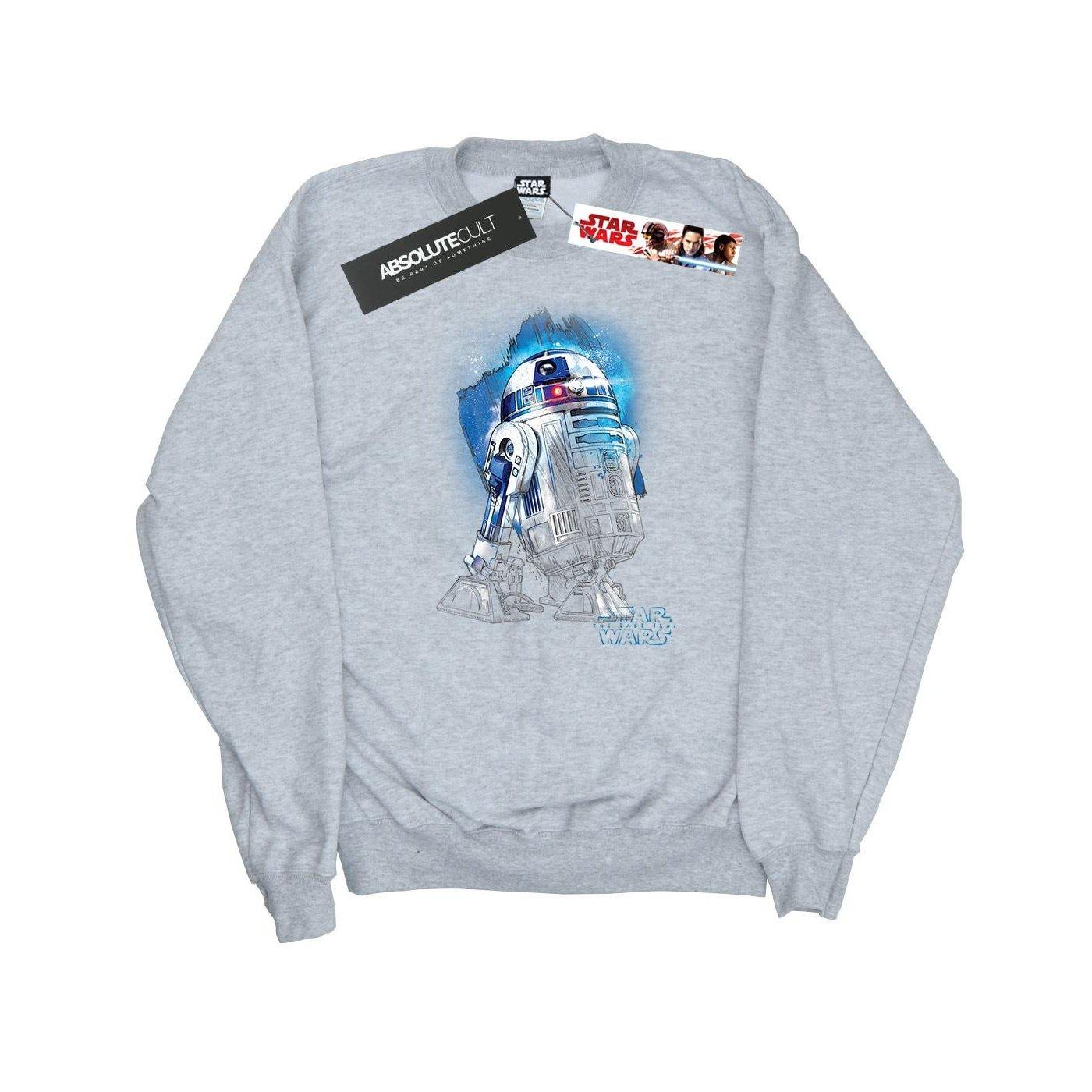 The Last Jedi R2d2 Brushed Sweatshirt Damen Grau L von STAR WARS