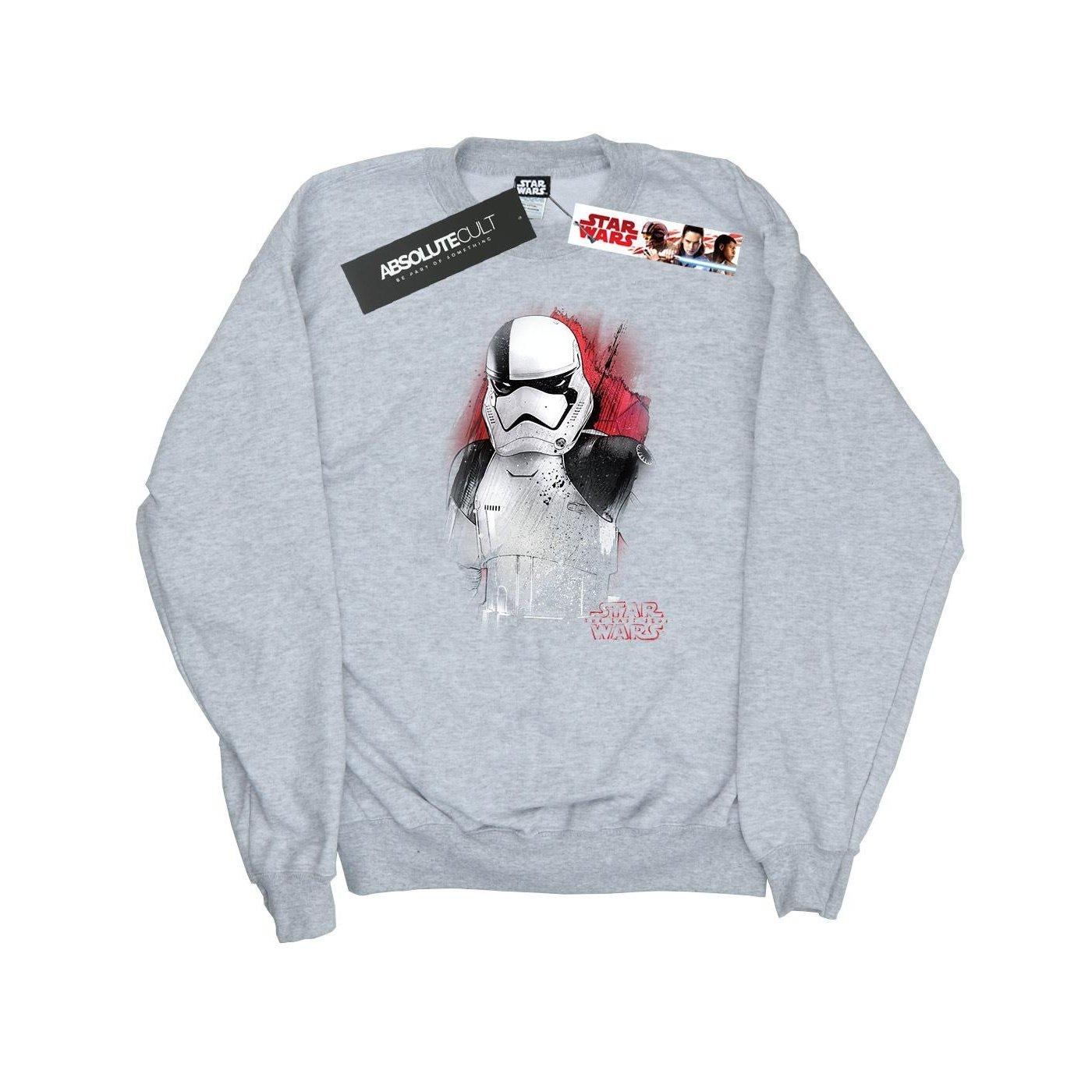 The Last Jedi Stormtrooper Brushed Sweatshirt Damen Grau S von STAR WARS