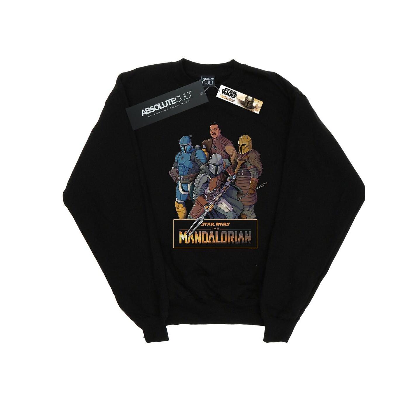 The Mandalorian Character Collage Sweatshirt Herren Schwarz 4XL von STAR WARS
