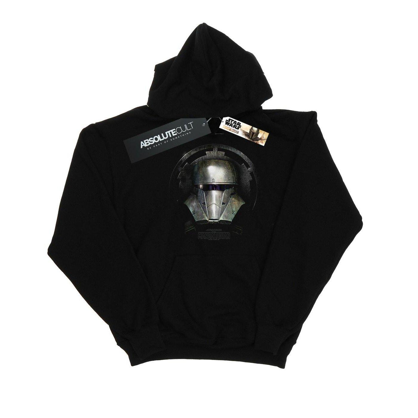 The Mandalorian Dark Helmet Kapuzenpullover Mädchen Schwarz 104 von STAR WARS