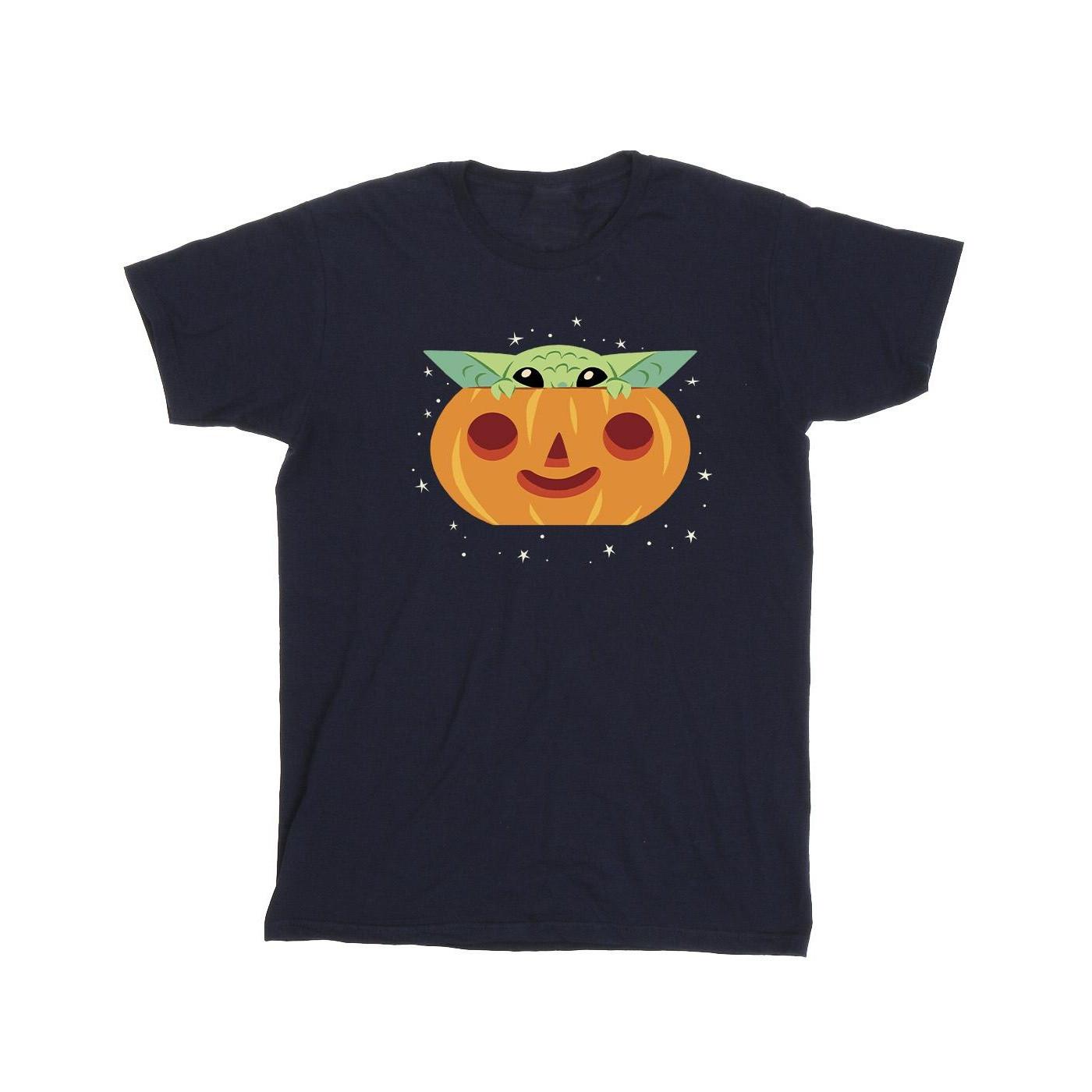 The Mandalorian Grogu Pumpkin Tshirt Mädchen Marine 152-158 von STAR WARS