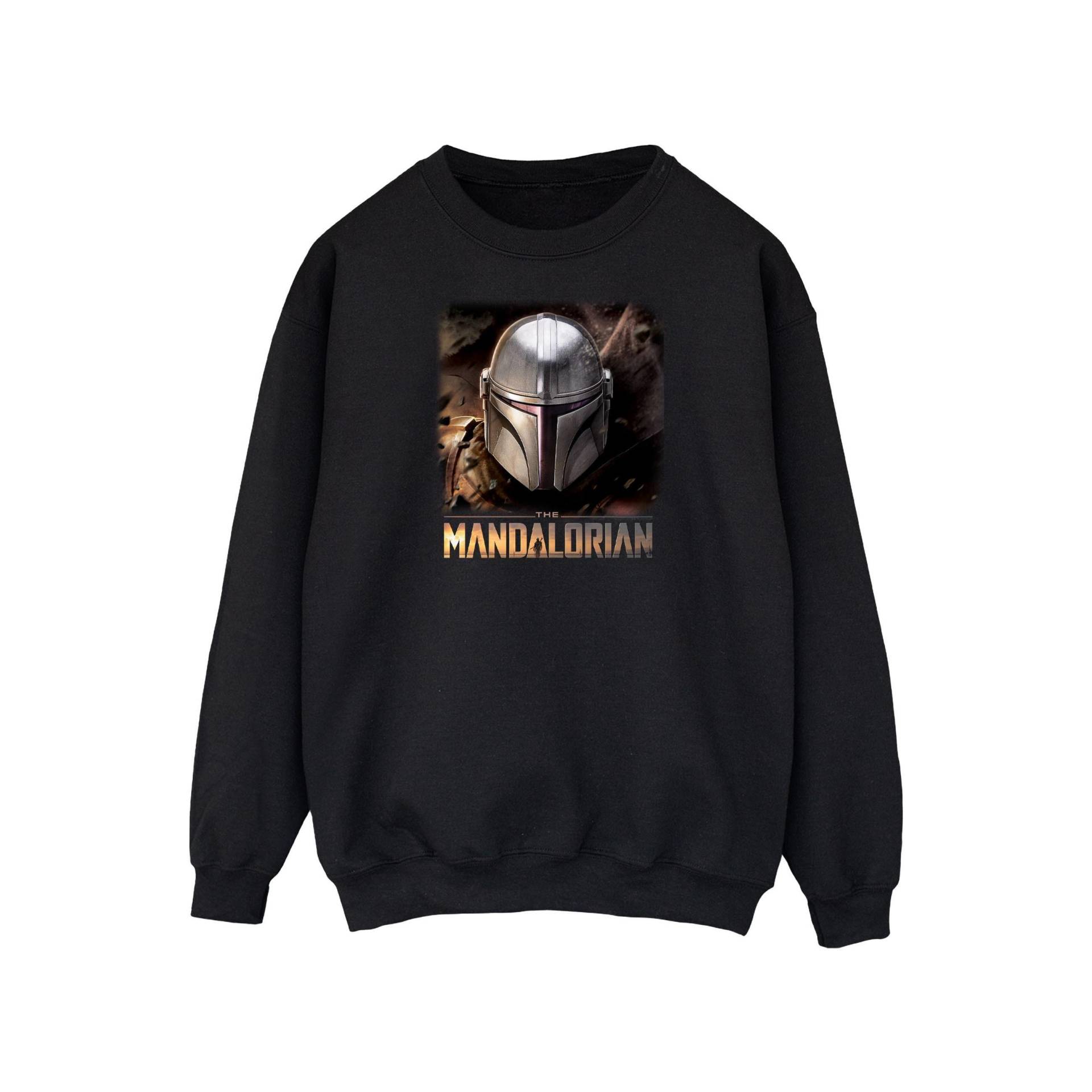 The Mandalorian Helmet Sweatshirt Herren Schwarz M von STAR WARS