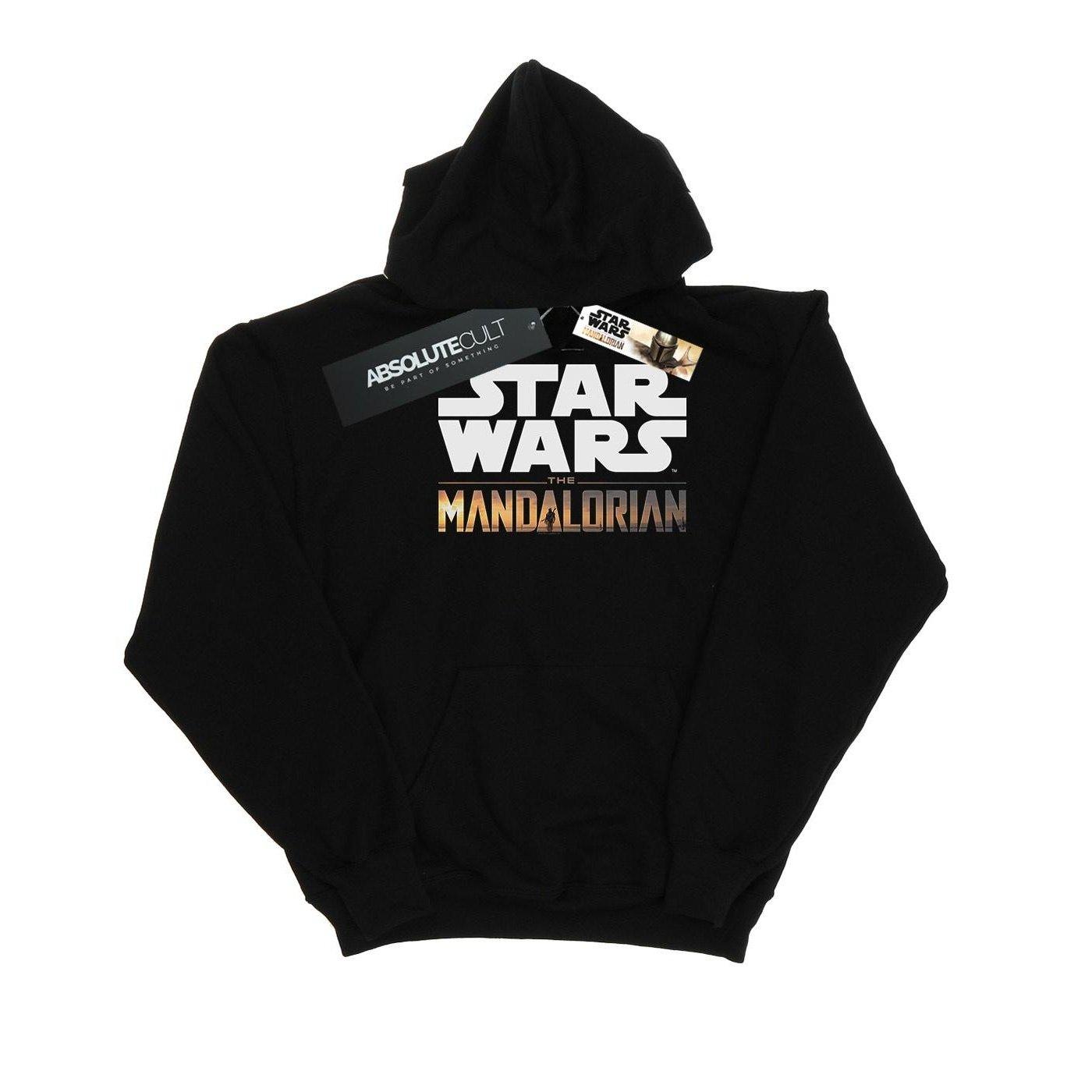 The Mandalorian Logo Kapuzenpullover Jungen Schwarz 152-158 von STAR WARS