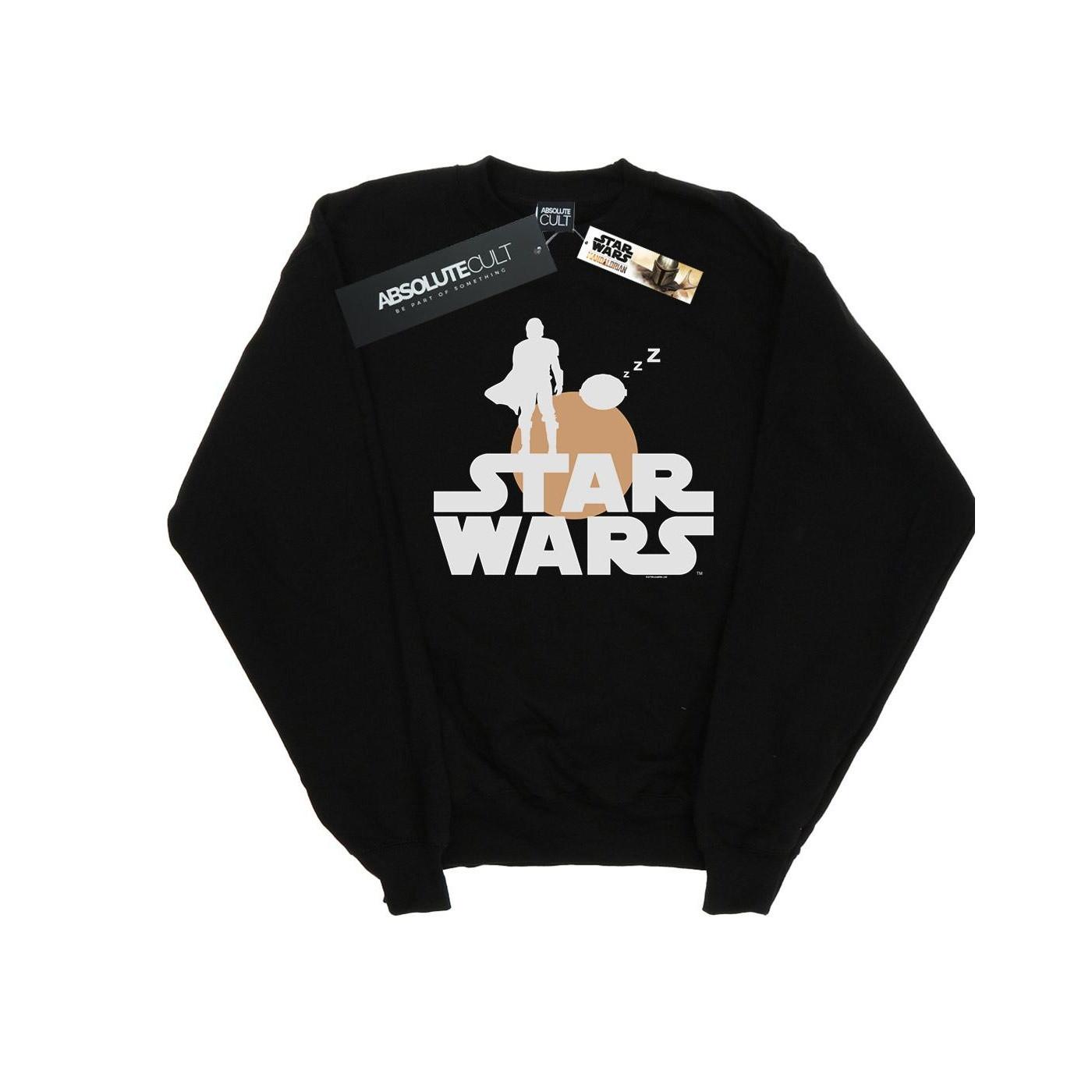 The Mandalorian Mando And The Child Silhouette Sweatshirt Herren Schwarz M von STAR WARS