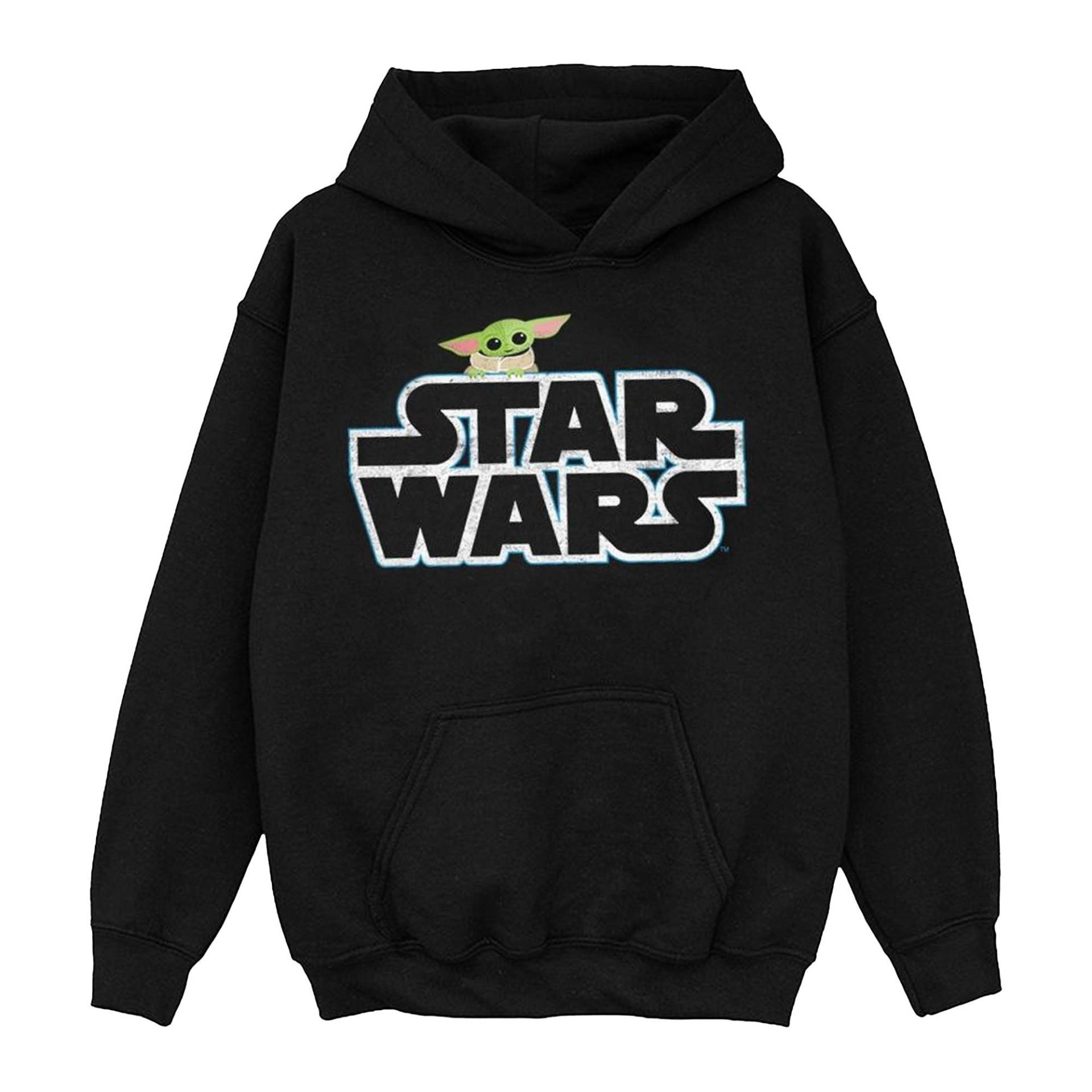 The Mandalorian The Child Logo Kapuzenpullover Mädchen Schwarz 104 von STAR WARS