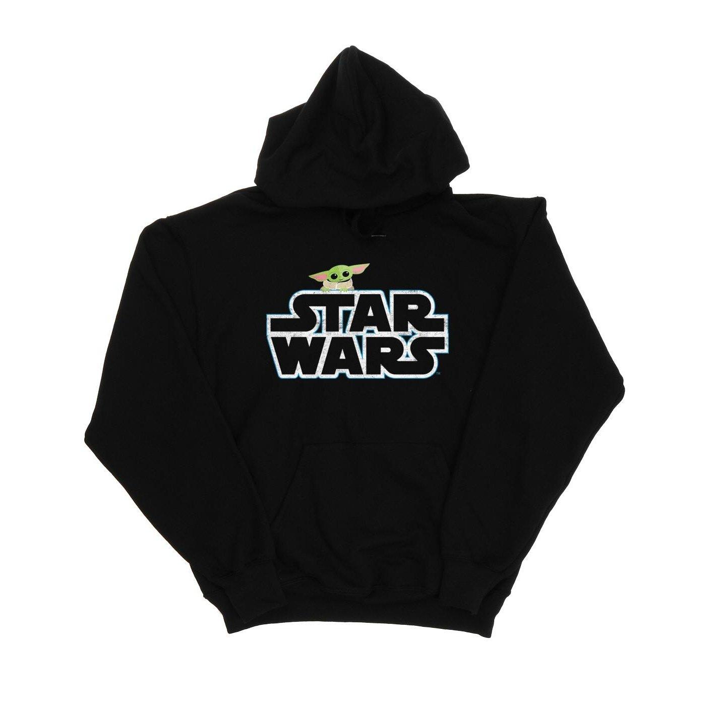 The Mandalorian The Child Logo Kapuzenpullover Mädchen Schwarz 116 von STAR WARS