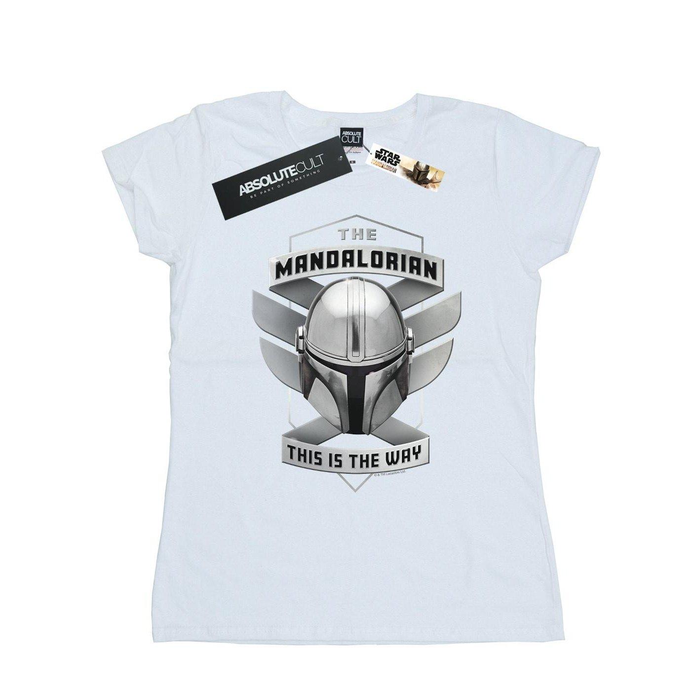 The Mandalorian This Is The Way Mando Tshirt Damen Weiss XXL von STAR WARS