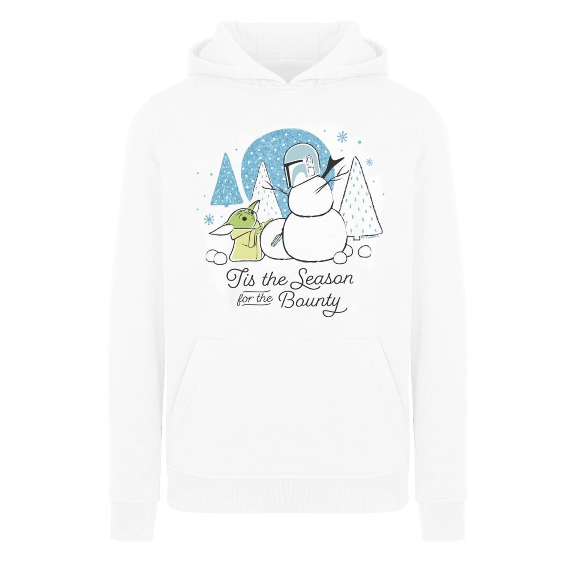 The Mandalorian Tis The Season Kapuzenpullover Mädchen Weiss 104 von STAR WARS