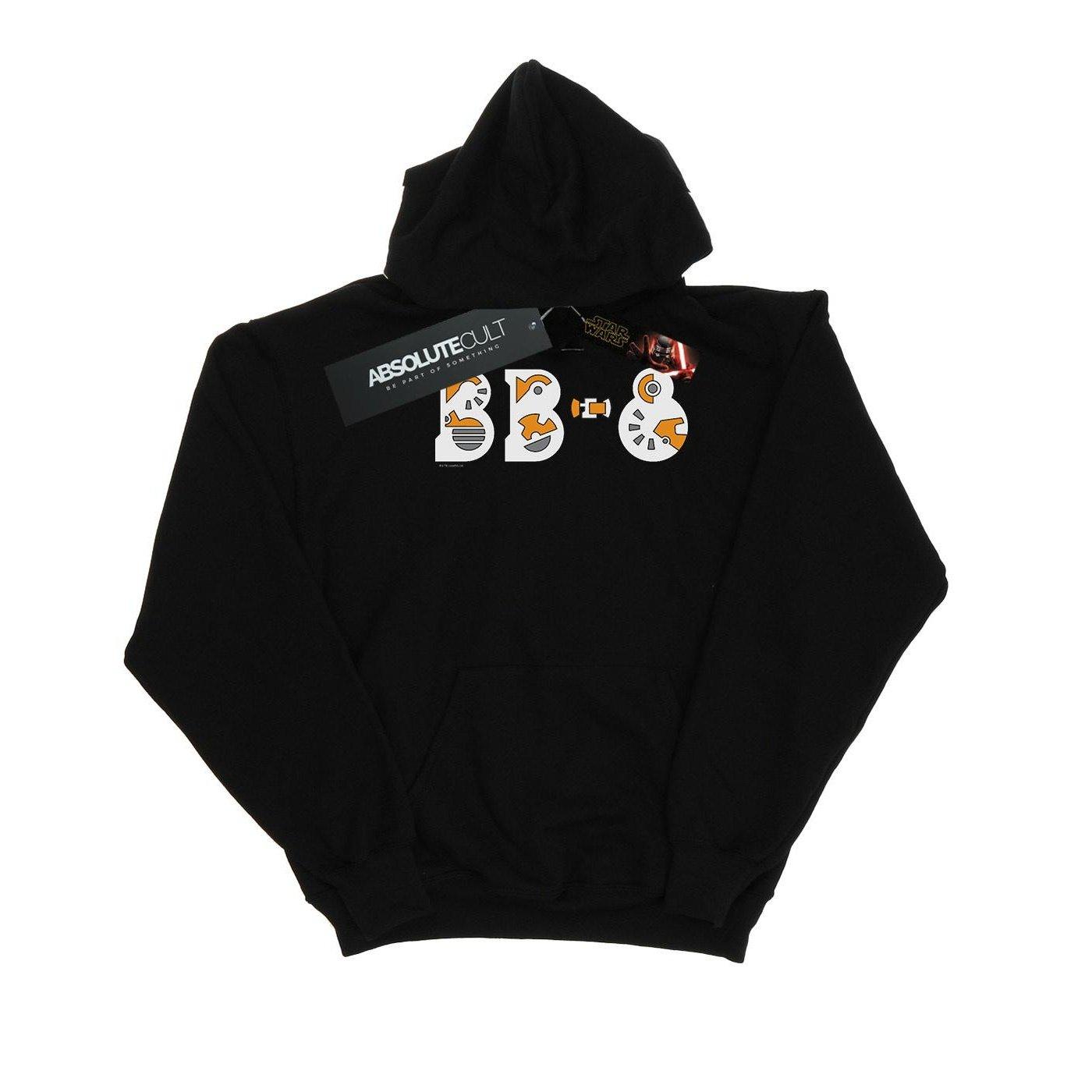 The Rise Of Skywalker Bb8 Text Logo Kapuzenpullover Damen Schwarz S von STAR WARS