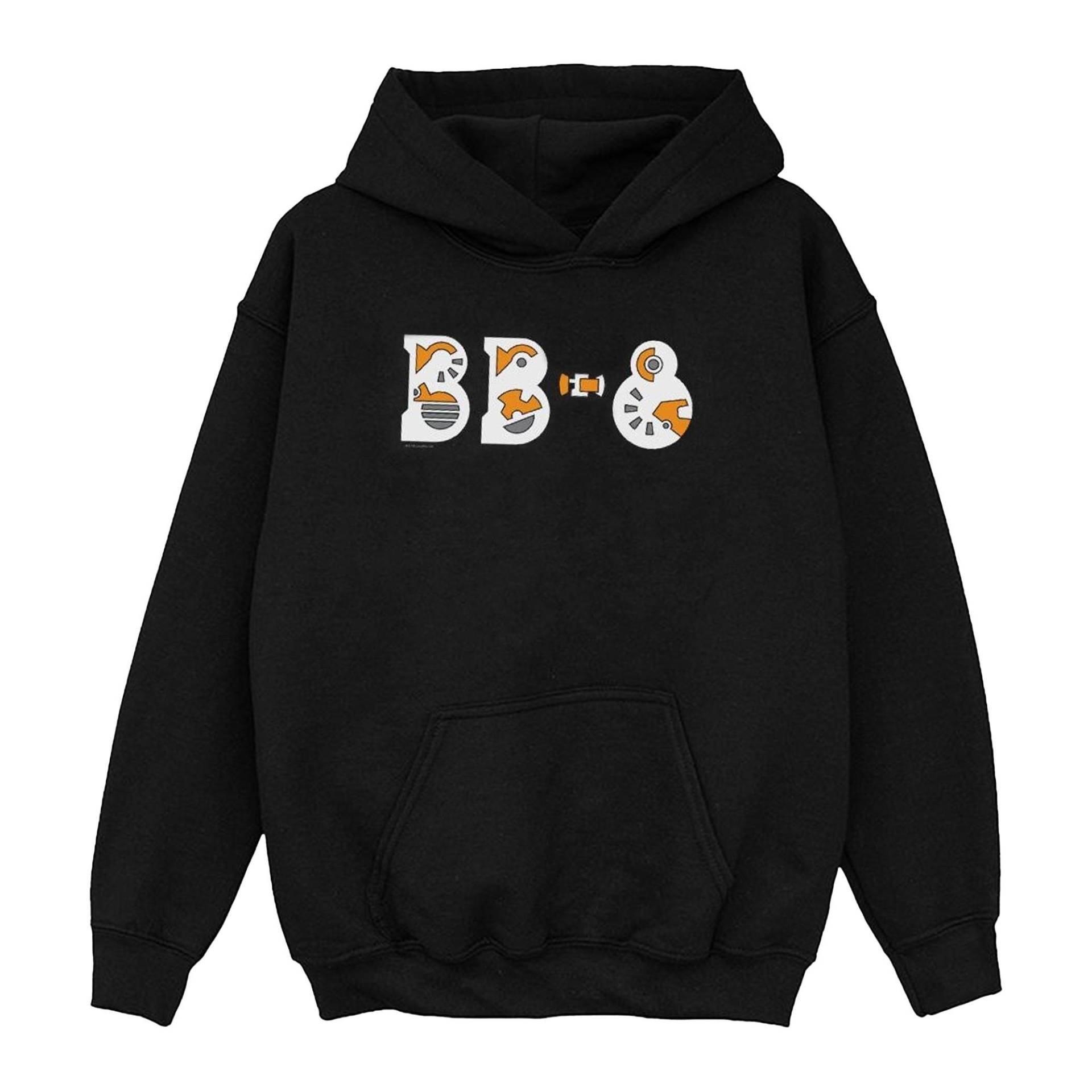 The Rise Of Skywalker Bb8 Text Logo Kapuzenpullover Mädchen Schwarz 104 von STAR WARS