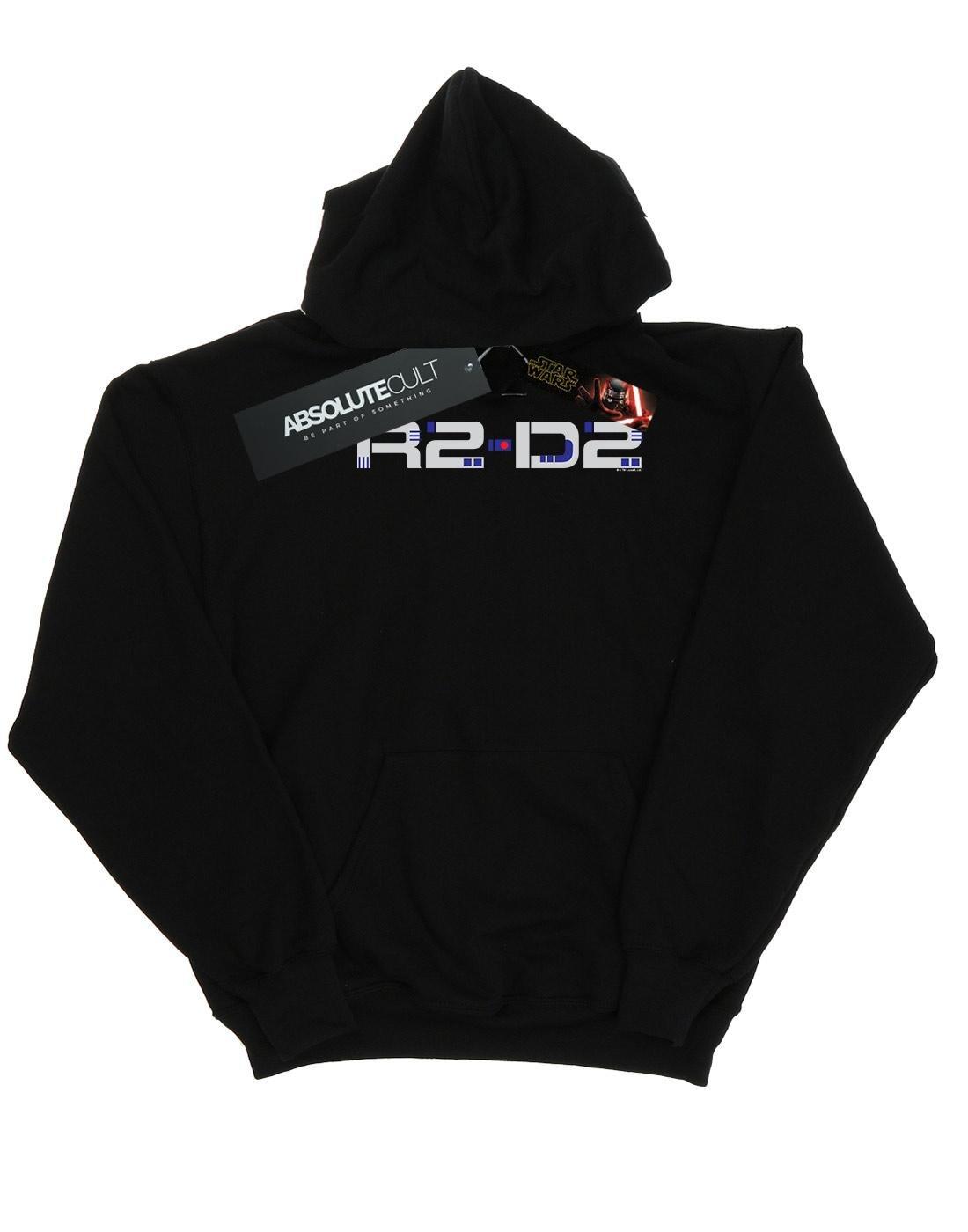 The Rise Of Skywalker R2d2 Text Logo Kapuzenpullover Mädchen Schwarz 152-158 von STAR WARS