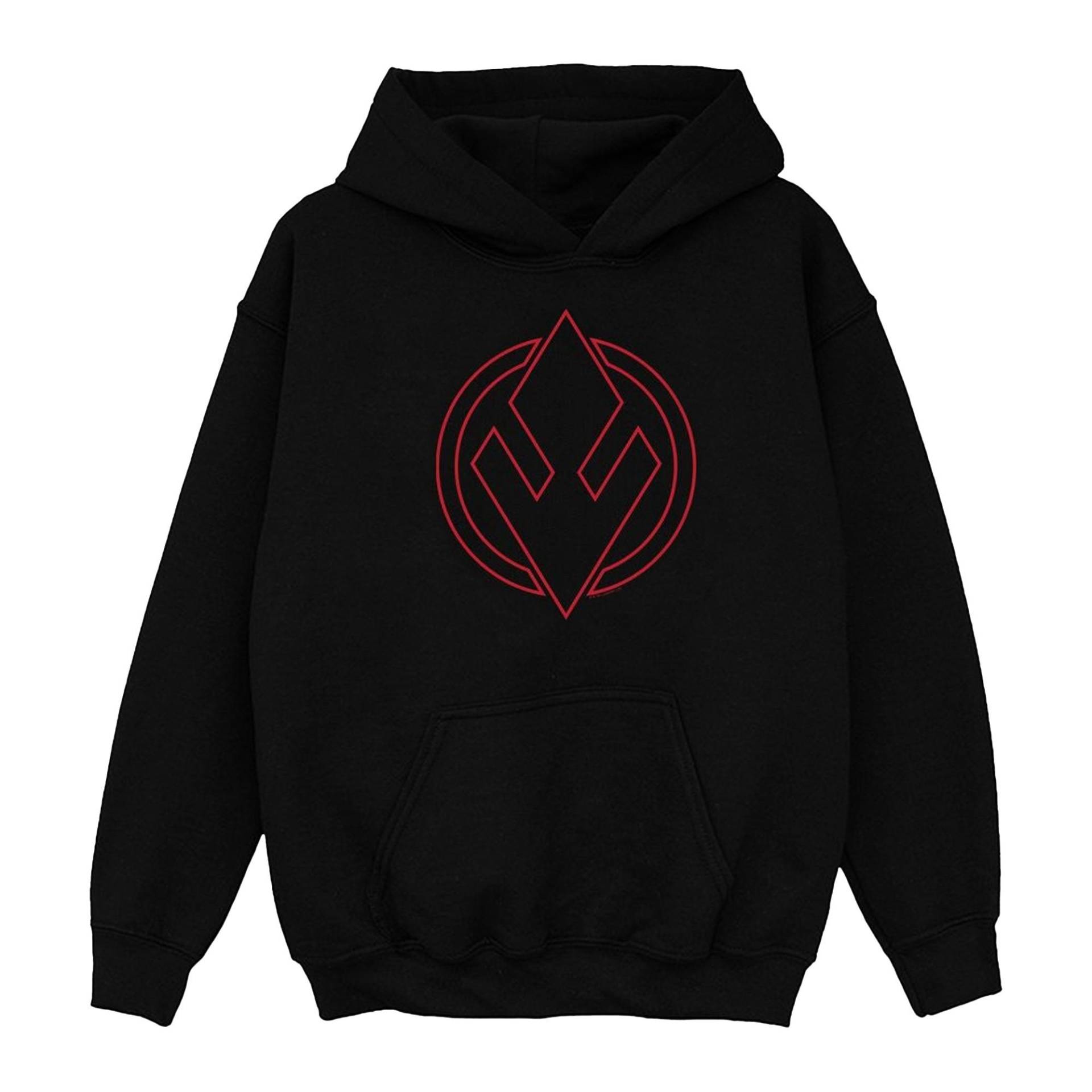 The Rise Of Skywalker Sith Order Insignia Kapuzenpullover Mädchen Schwarz 116 von STAR WARS