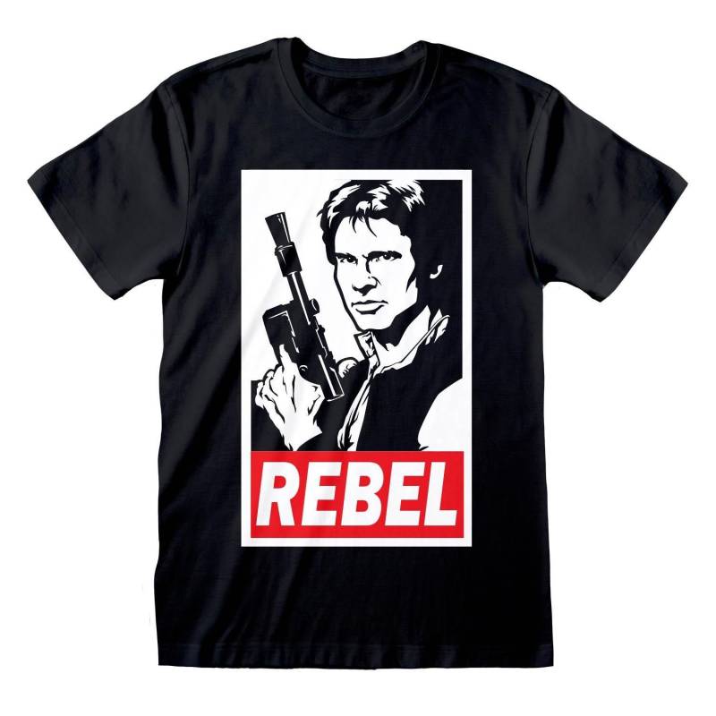 Tshirt Rebel Han Solo Damen Schwarz L von STAR WARS