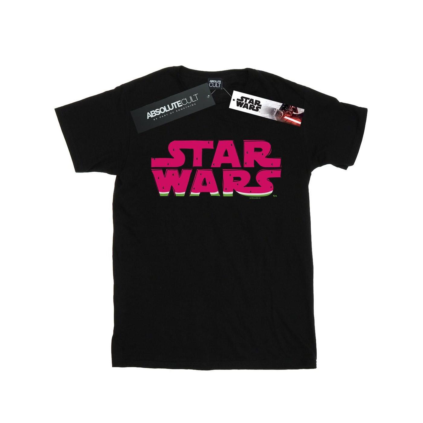 Watermelon Logo Tshirt Damen Schwarz XXL von STAR WARS