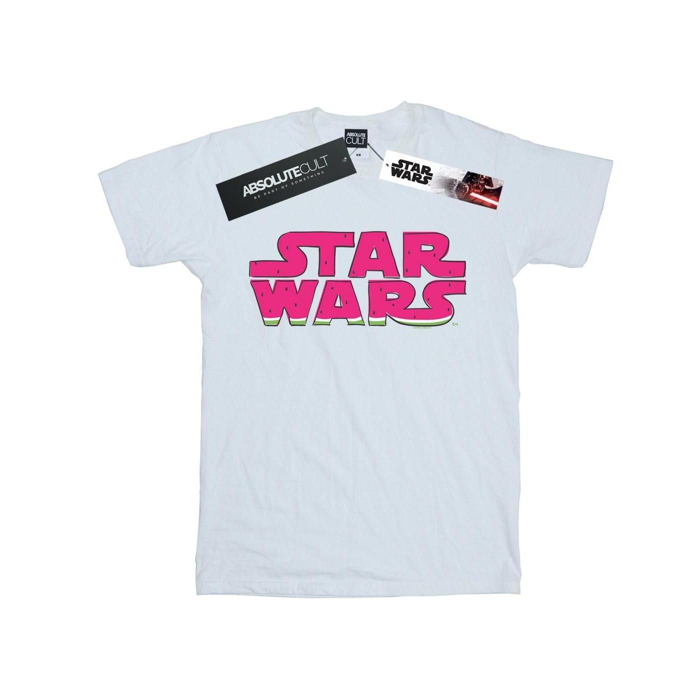 Watermelon Logo Tshirt Mädchen Weiss 116 von STAR WARS