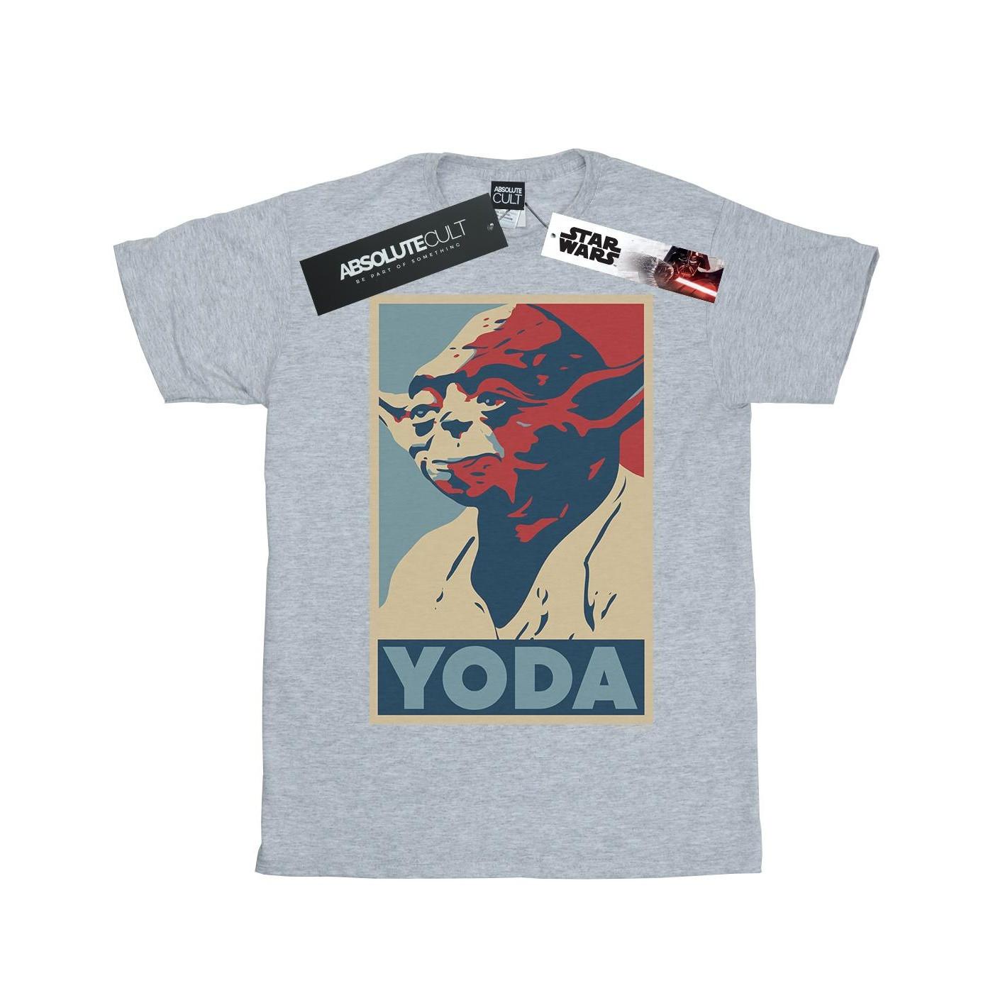 Yoda Poster Tshirt Damen Grau XL von STAR WARS