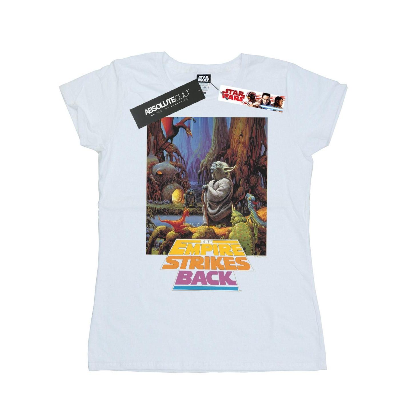 Yoda Poster Tshirt Damen Weiss M von STAR WARS