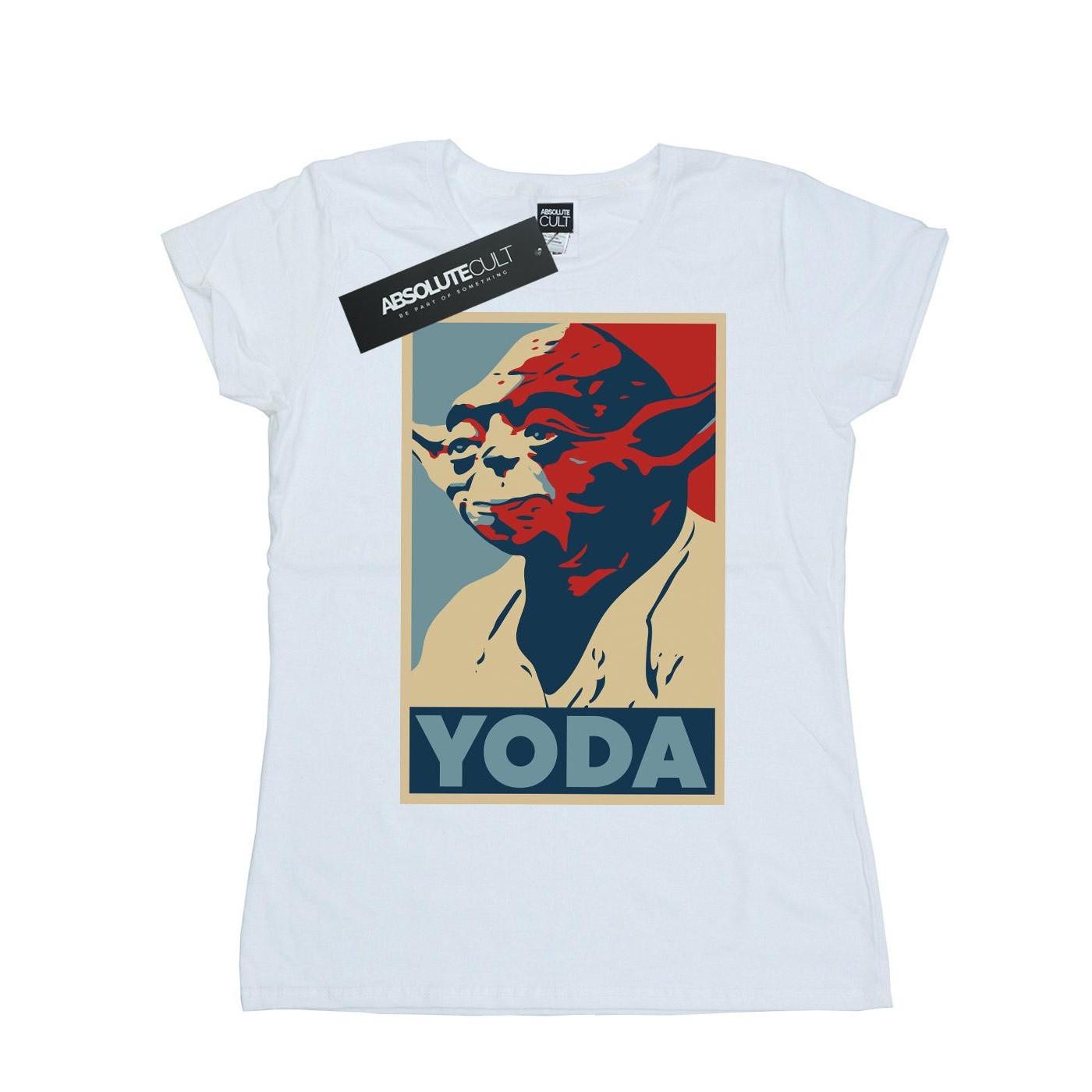 Yoda Poster Tshirt Damen Weiss XL von STAR WARS