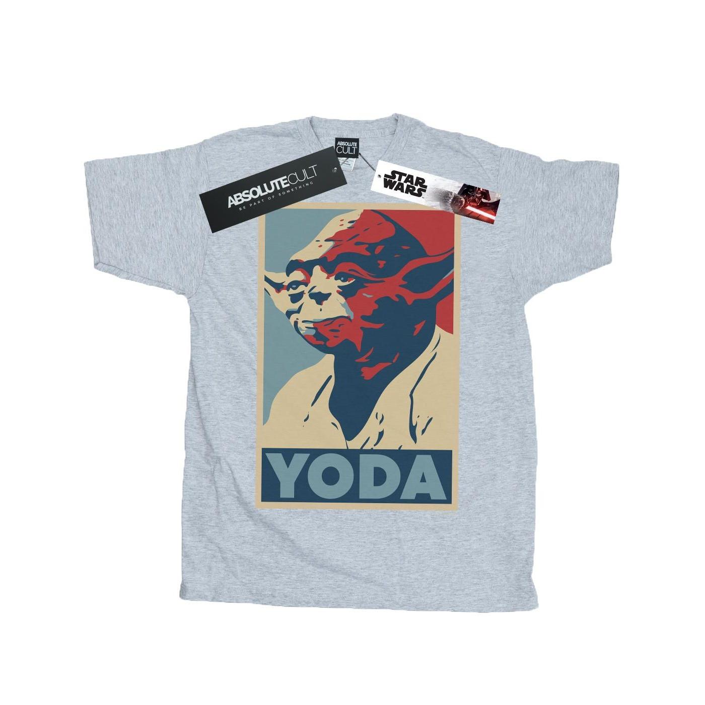 Yoda Poster Tshirt Herren Grau L von STAR WARS