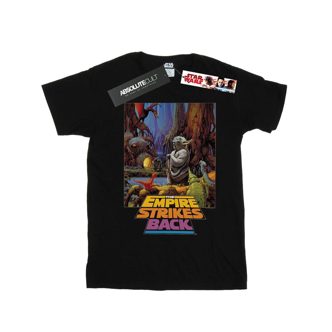 Yoda Poster Tshirt Jungen Schwarz 140/146 von STAR WARS