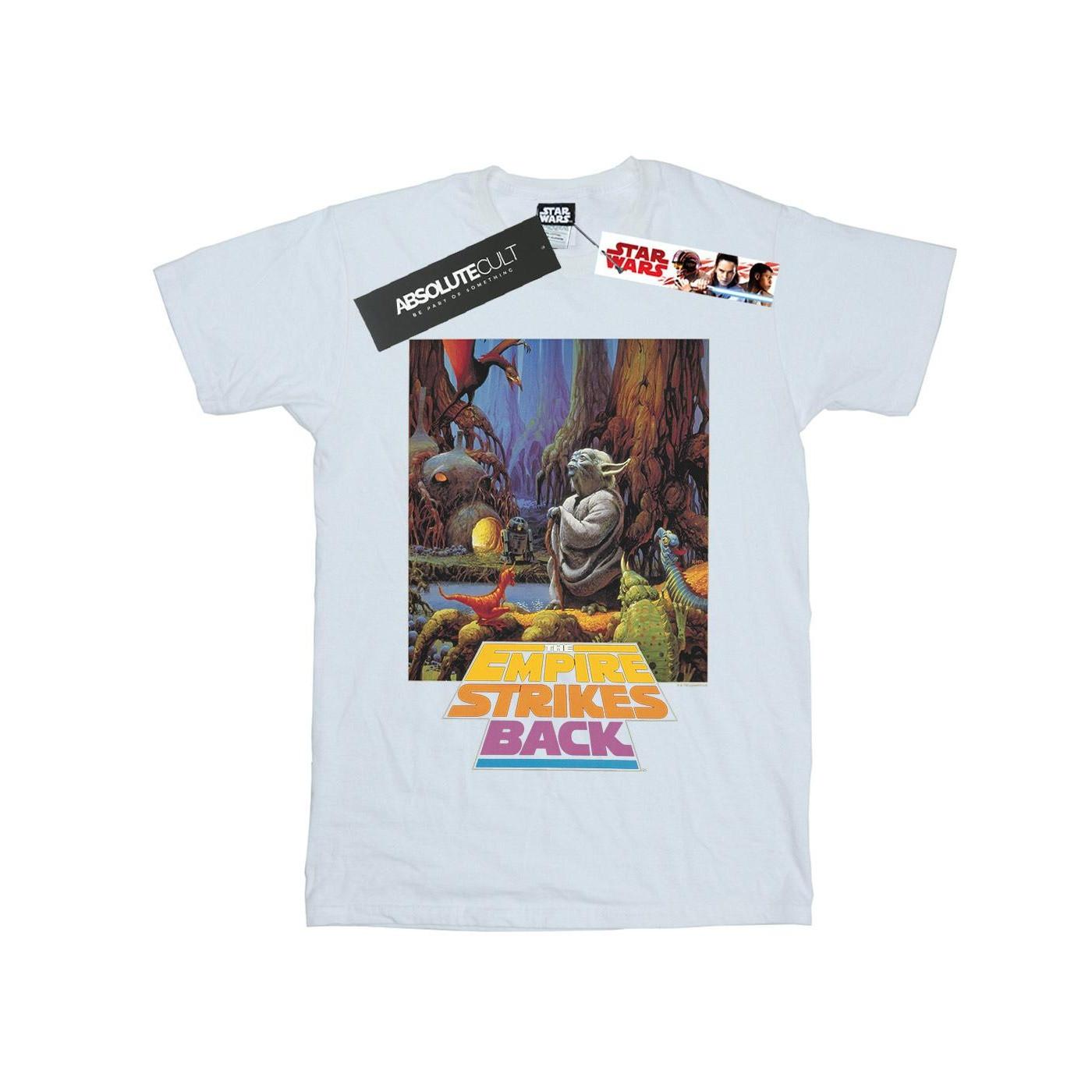 Yoda Poster Tshirt Jungen Weiss 116 von STAR WARS
