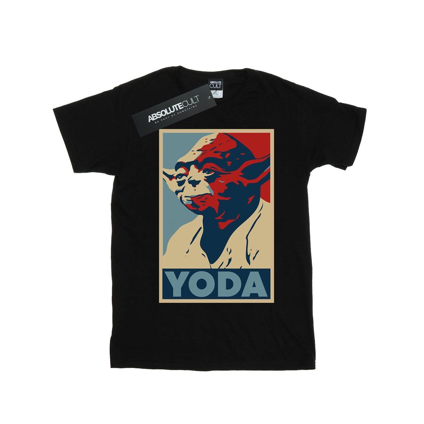 Yoda Poster Tshirt Mädchen Schwarz 152-158 von STAR WARS