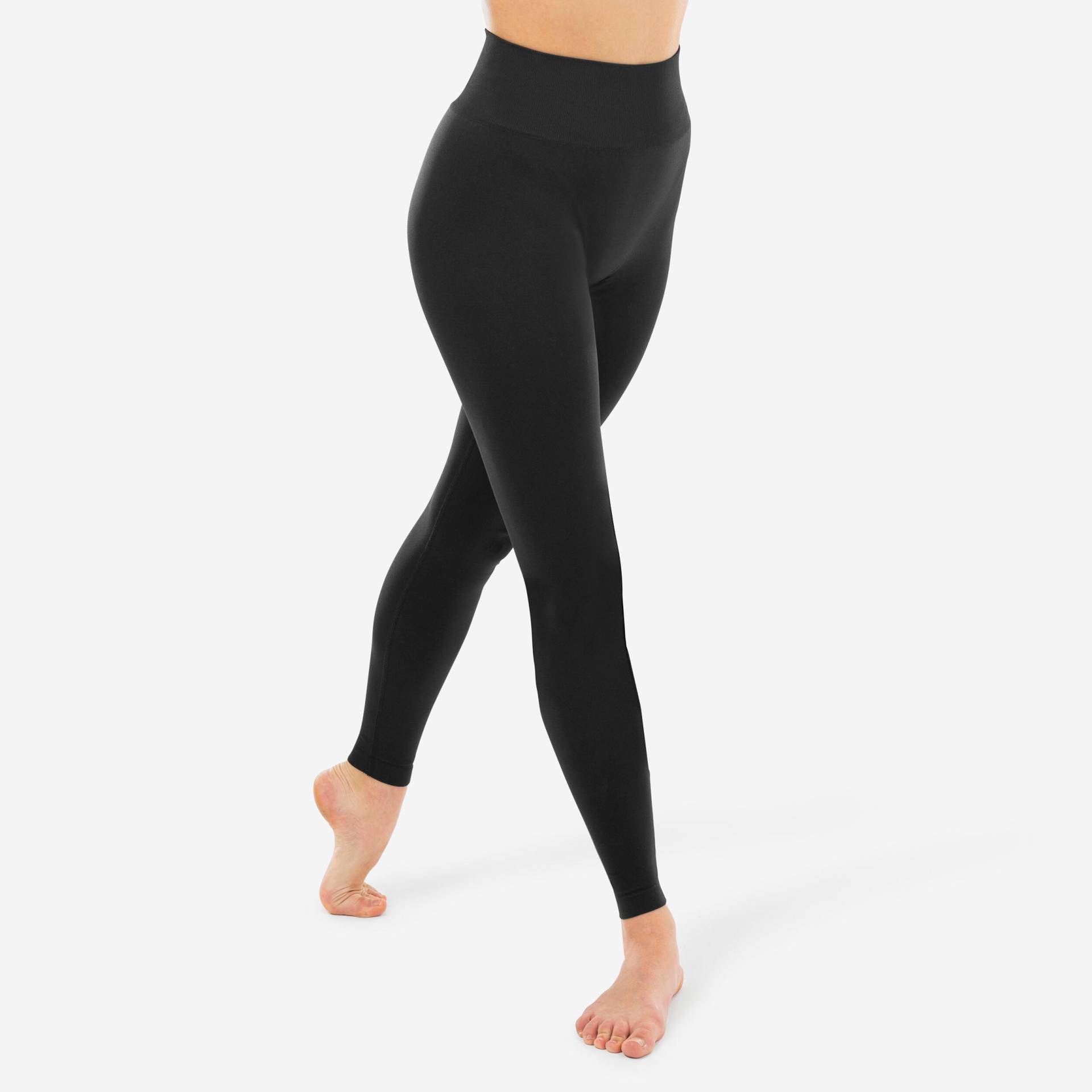 Tanz-leggings Modern Dance Nahtlos Damen Schwarz Damen Schwarz L von STAREVER