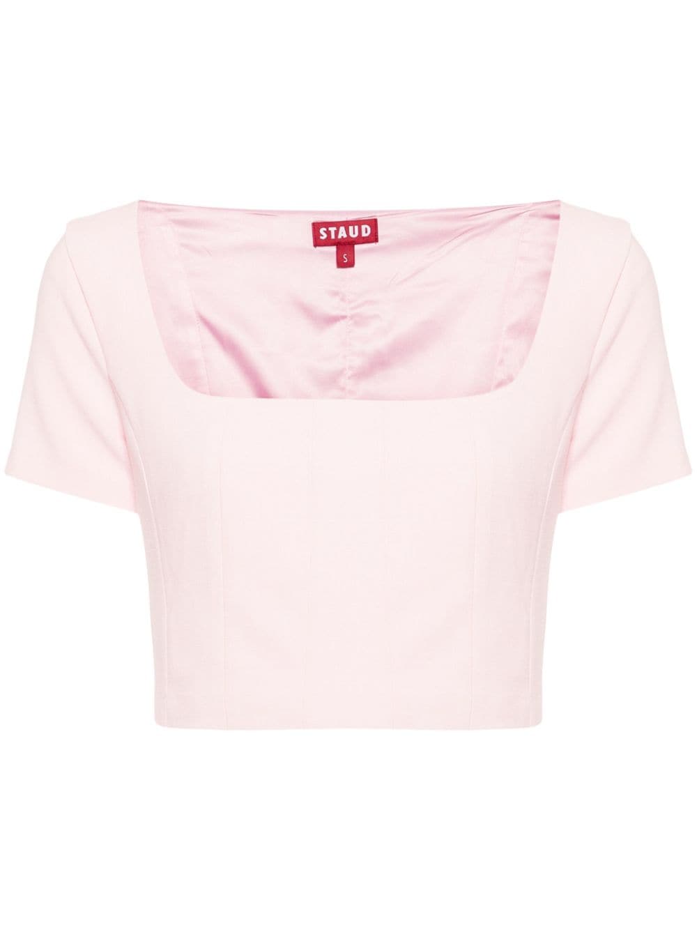 STAUD Anya square-neck crop blouse - Pink von STAUD