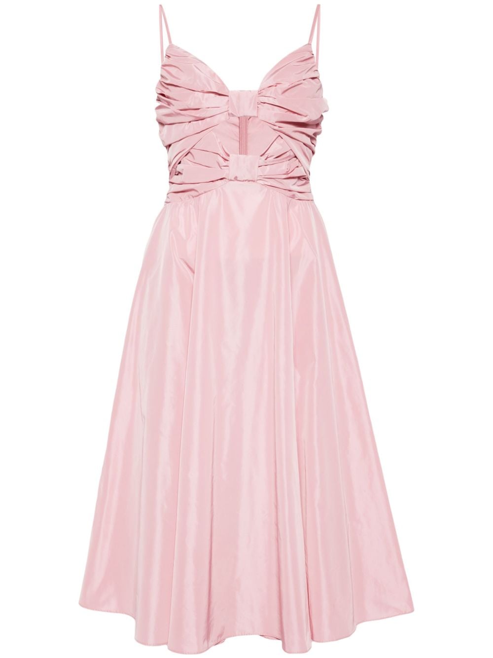 STAUD Dayanara bow-embellished midi dress - Pink von STAUD