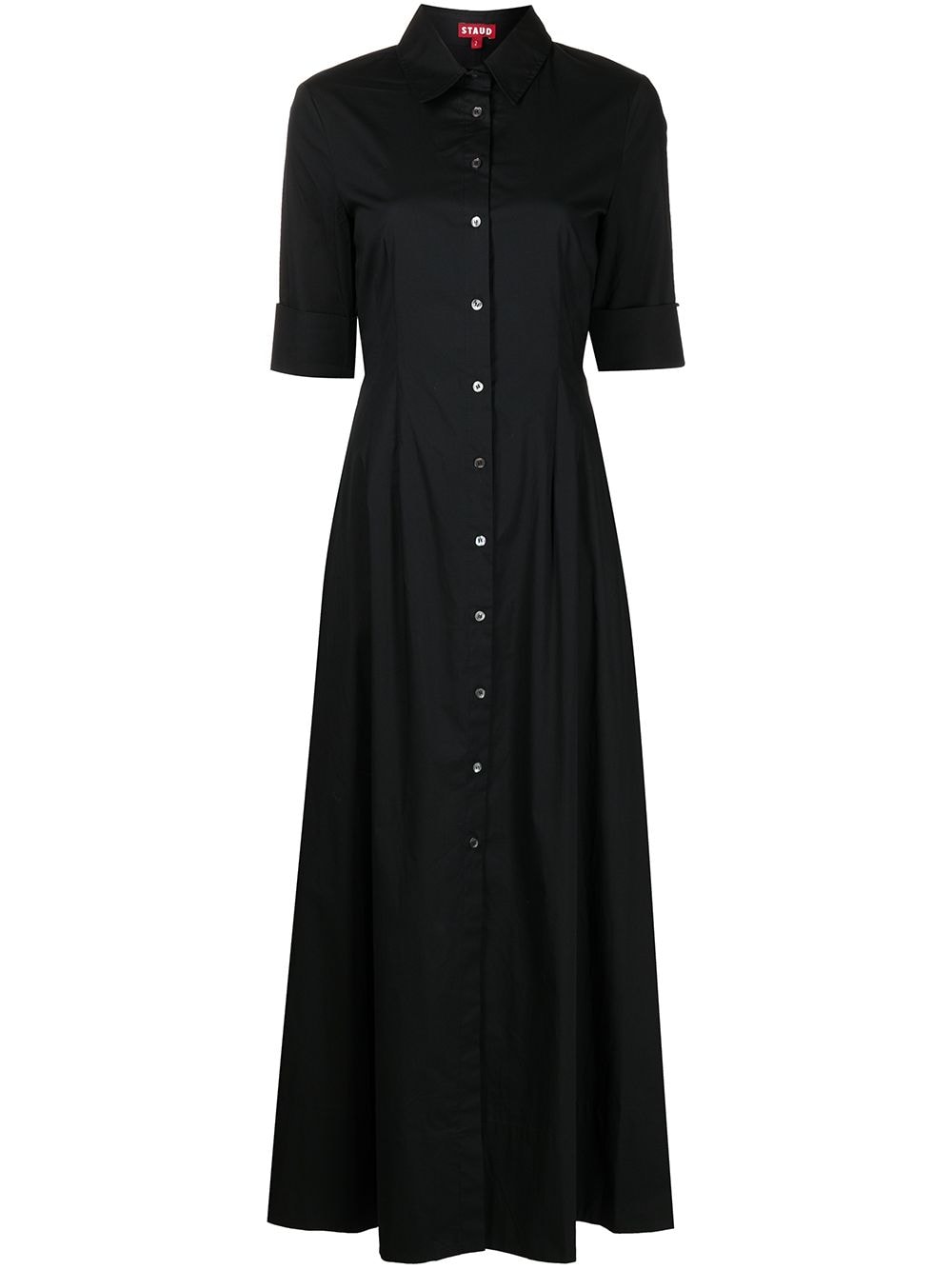 STAUD Joan maxi shirt dress - Black von STAUD