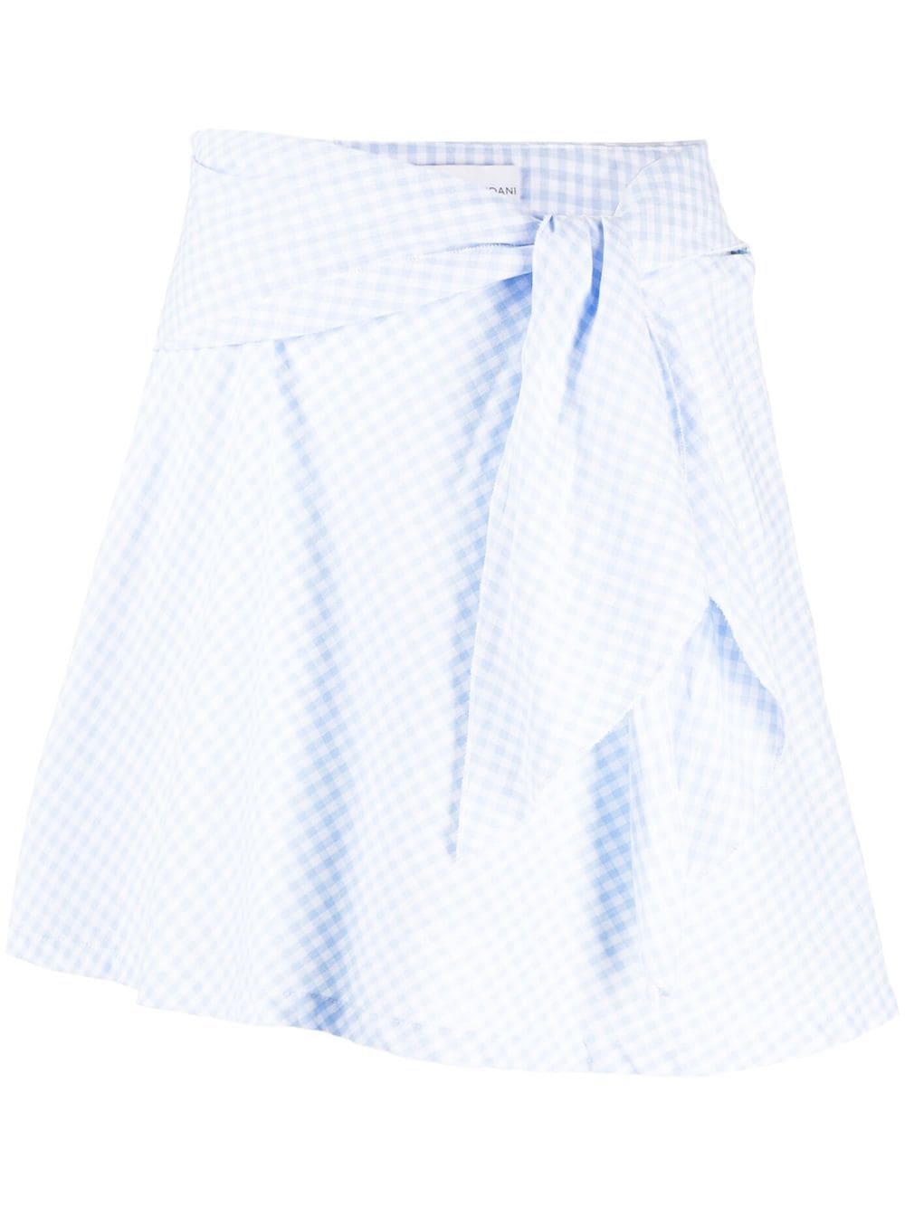 STEFANIA VAIDANI Vichy gingham-print mini skirt - Blue von STEFANIA VAIDANI