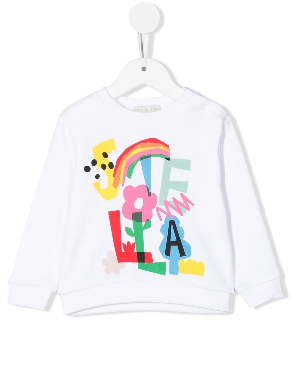 Stella McCartney Kids logo-print cotton sweatshirt - White von Stella McCartney Kids