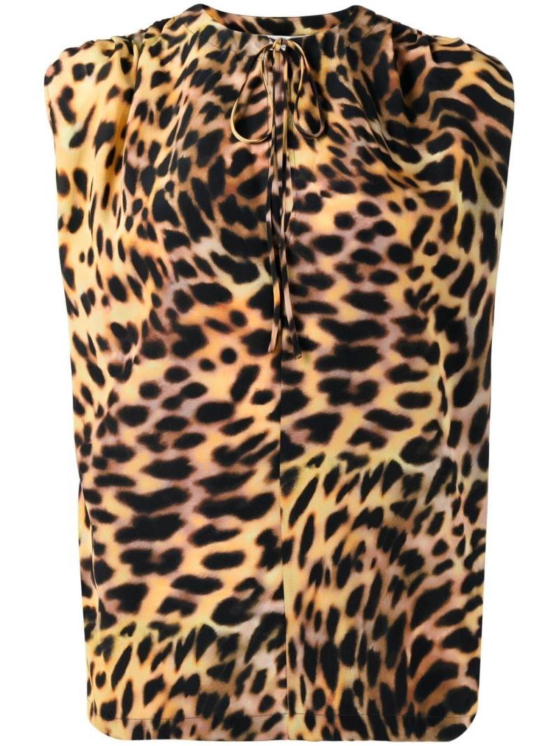 Stella McCartney leopard-print silk blouse - Brown von Stella McCartney