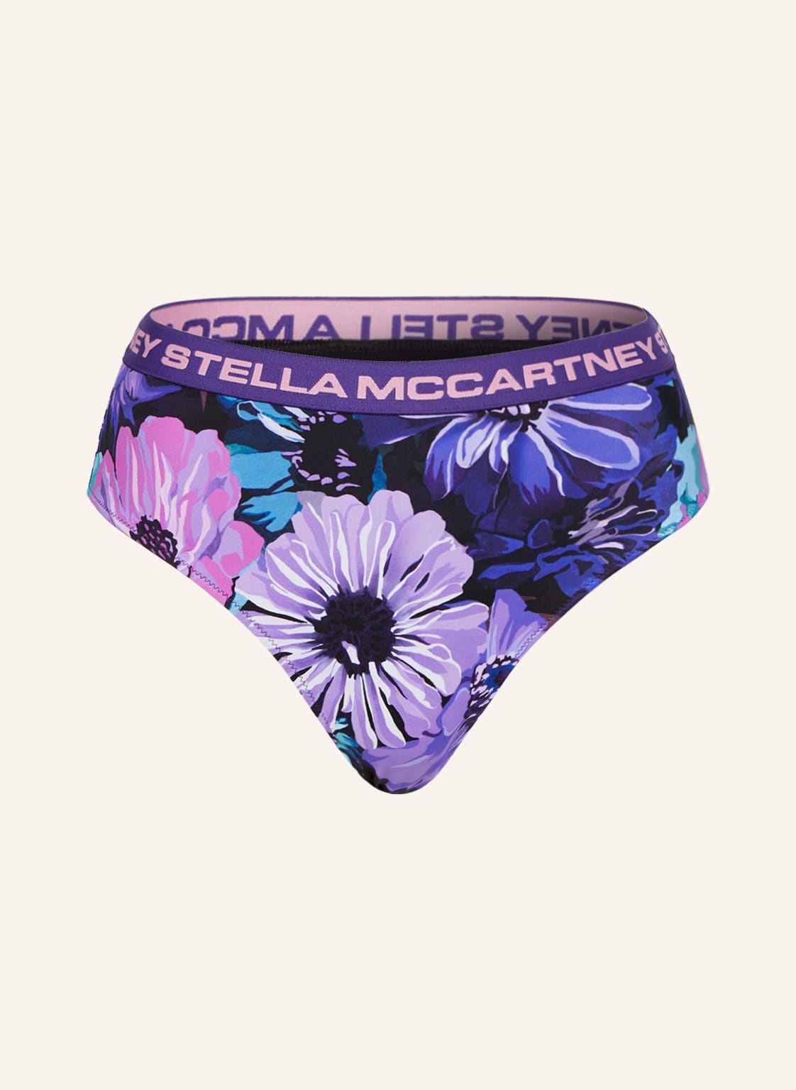 Stella Mccartney Swimwear High-Waist-Bikini-Hose lila