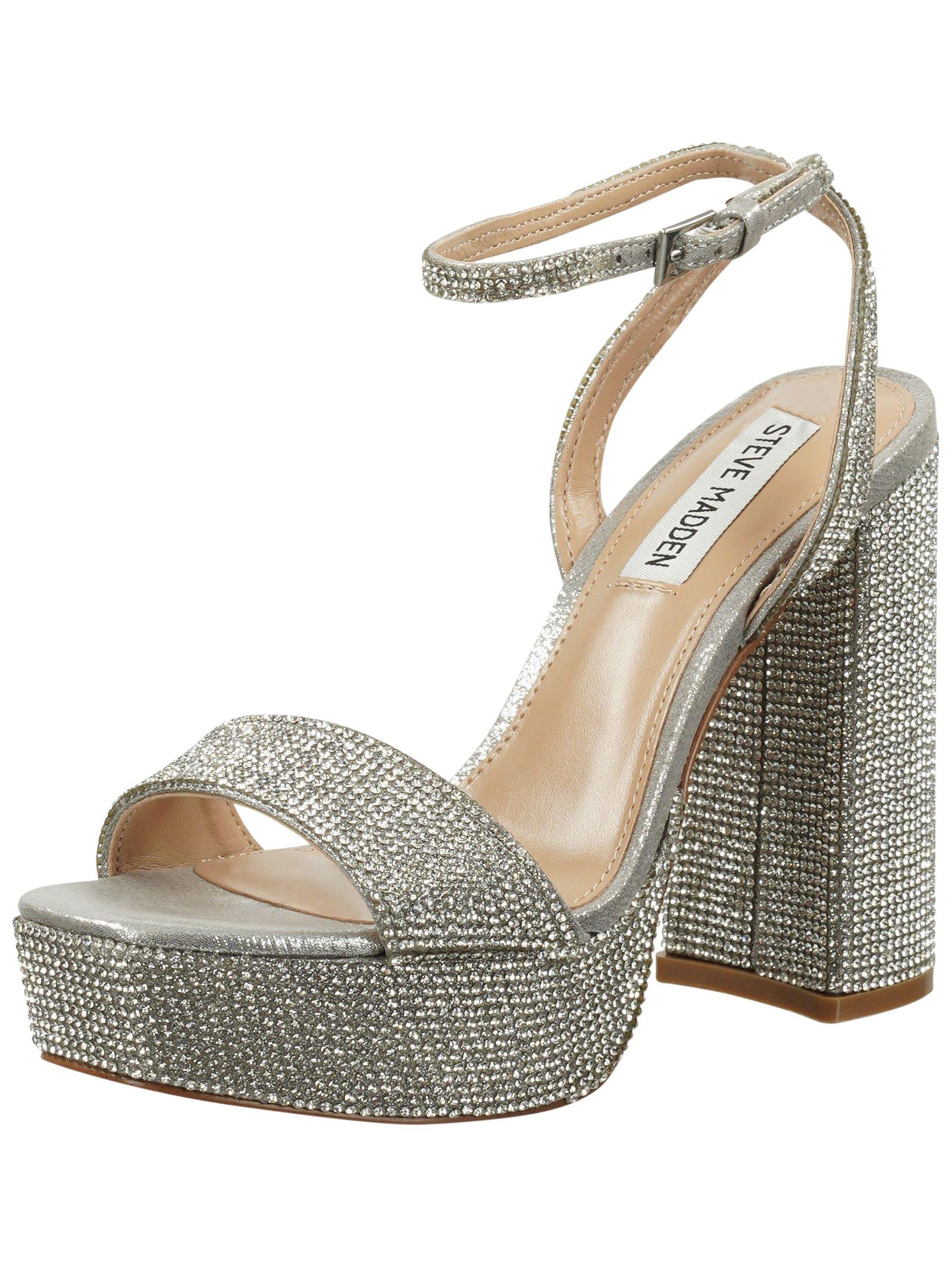 Sandalen Lessa-r Sm11002394 Damen Silber 40 von STEVE MADDEN