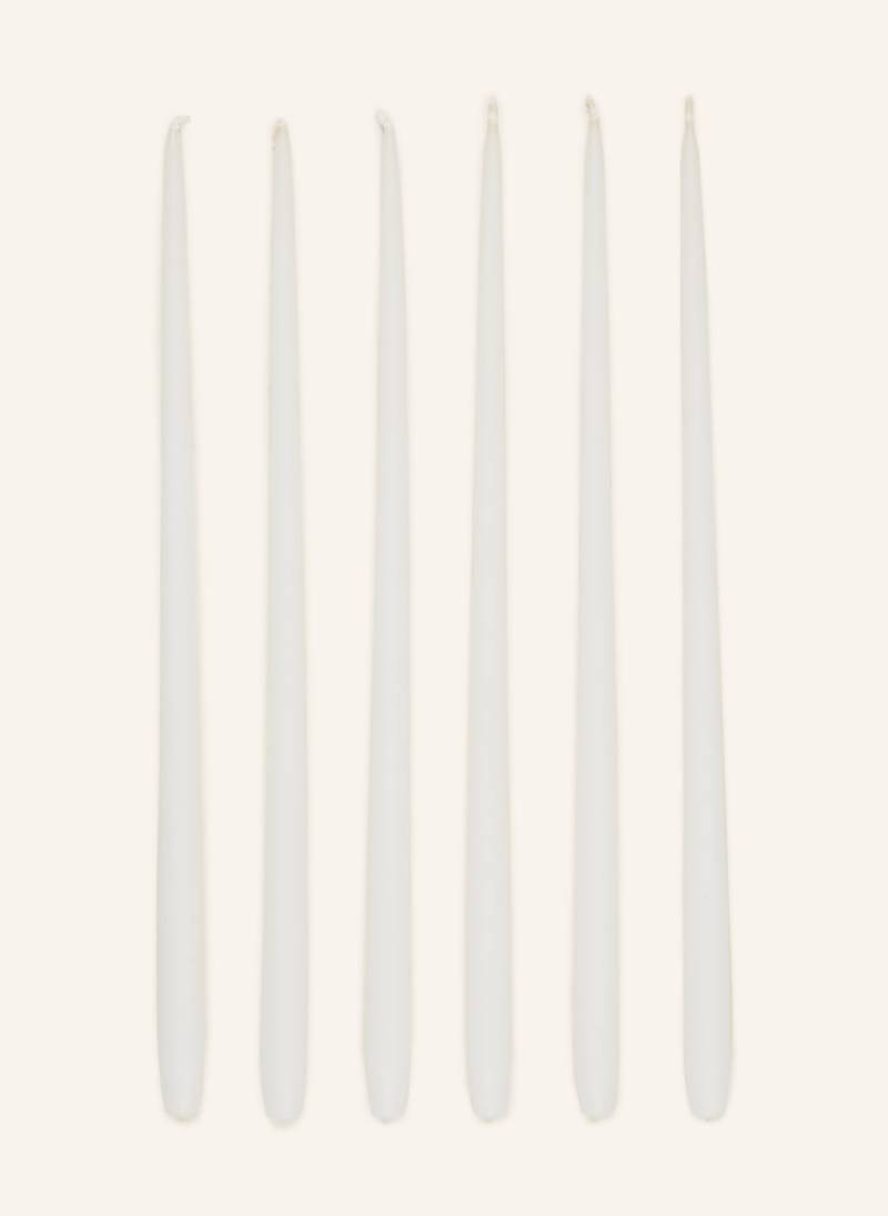 Stoff Nagel 6er-Set Stabkerzen weiss von STOFF NAGEL