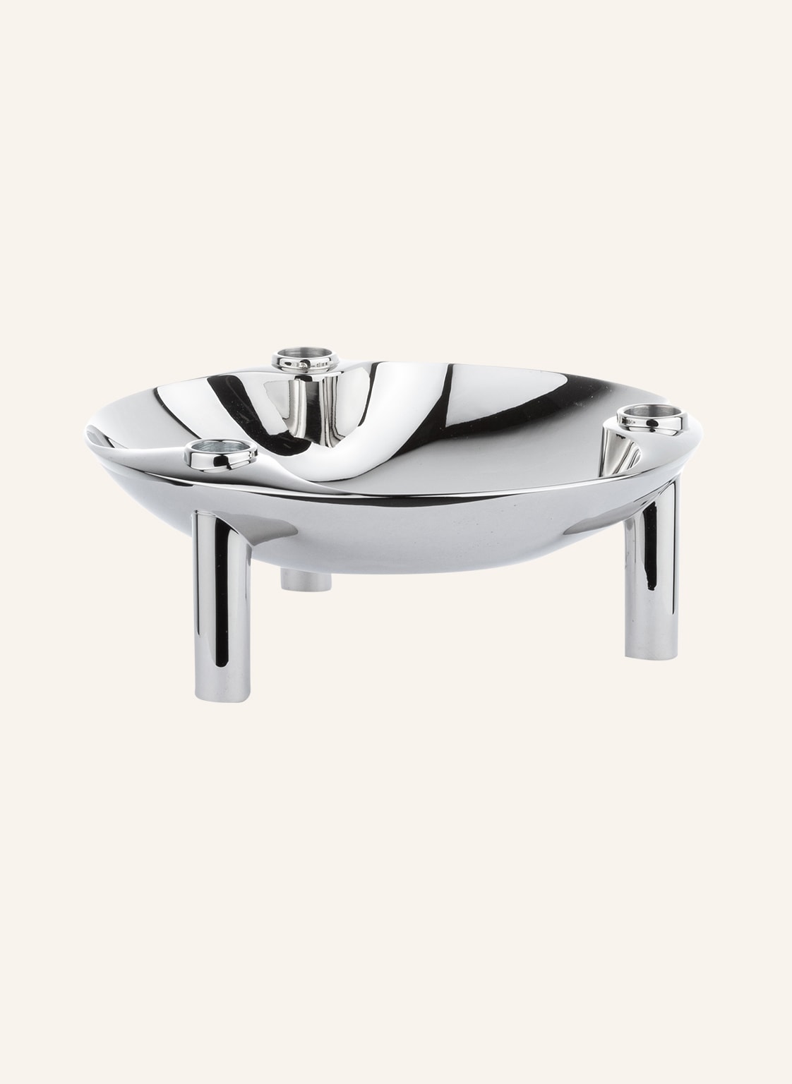 Stoff Nagel Kerzenhalter Mit Schale silber Stoff Nagel Kerzenhalter Mit Schale silber von STOFF NAGEL