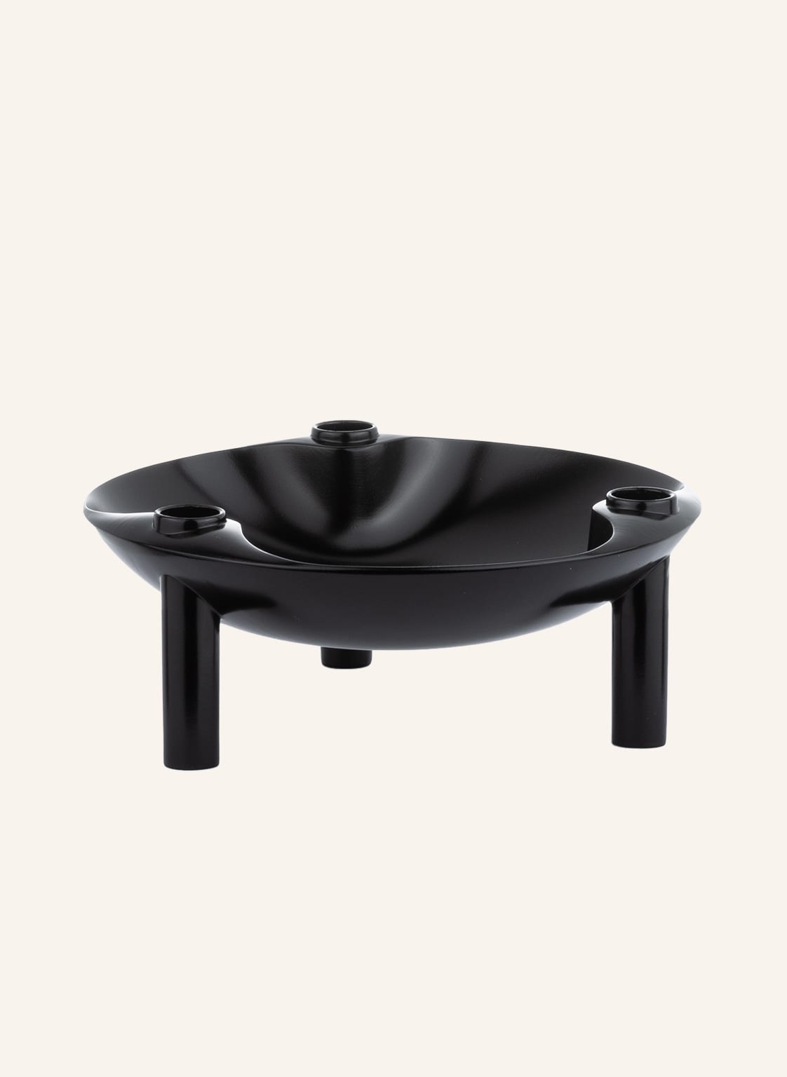 Stoff Nagel Kerzenhalter Mit Schale schwarz Stoff Nagel Kerzenhalter Mit Schale schwarz von STOFF NAGEL