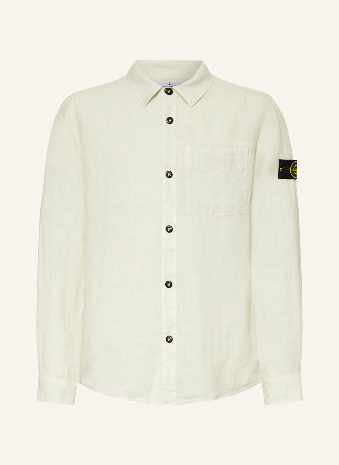 Stone Island Junior Leinenhemd weiss Stone Island Junior Leinenhemd weiss von STONE ISLAND JUNIOR